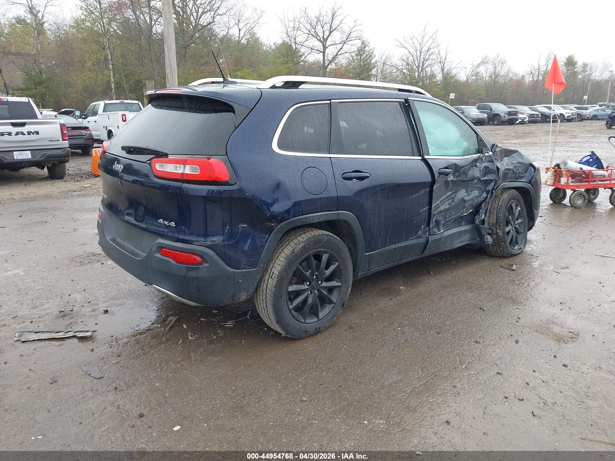 2014 Jeep Cherokee Limited Blue vin: 1C4PJMDS8EW182081
