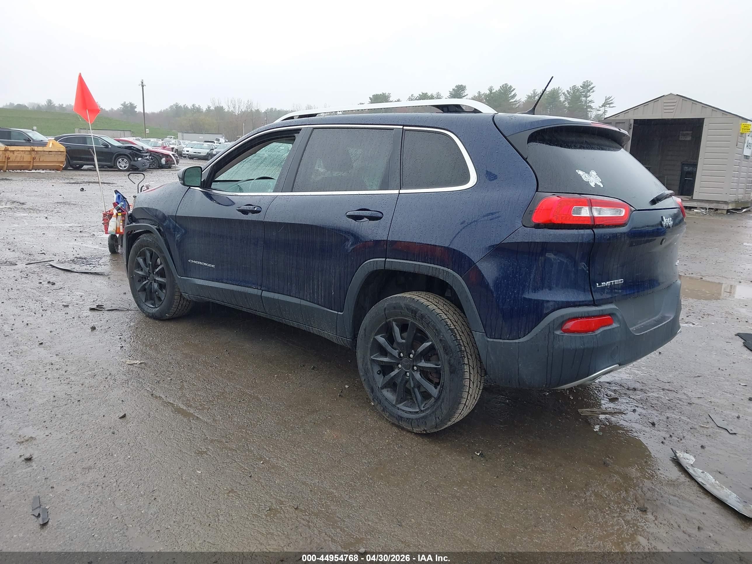 2014 Jeep Cherokee Limited Blue vin: 1C4PJMDS8EW182081