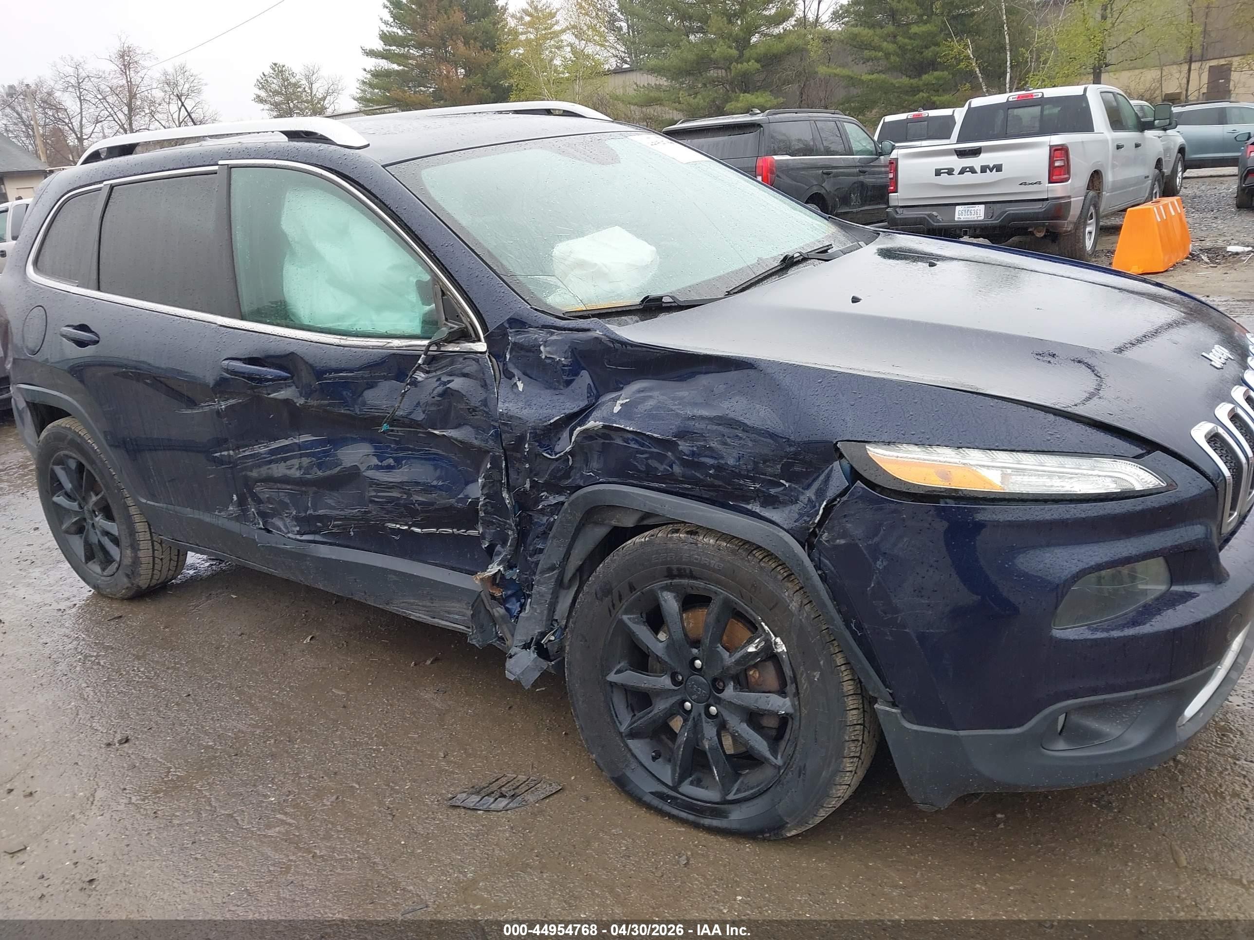2014 Jeep Cherokee Limited Blue vin: 1C4PJMDS8EW182081