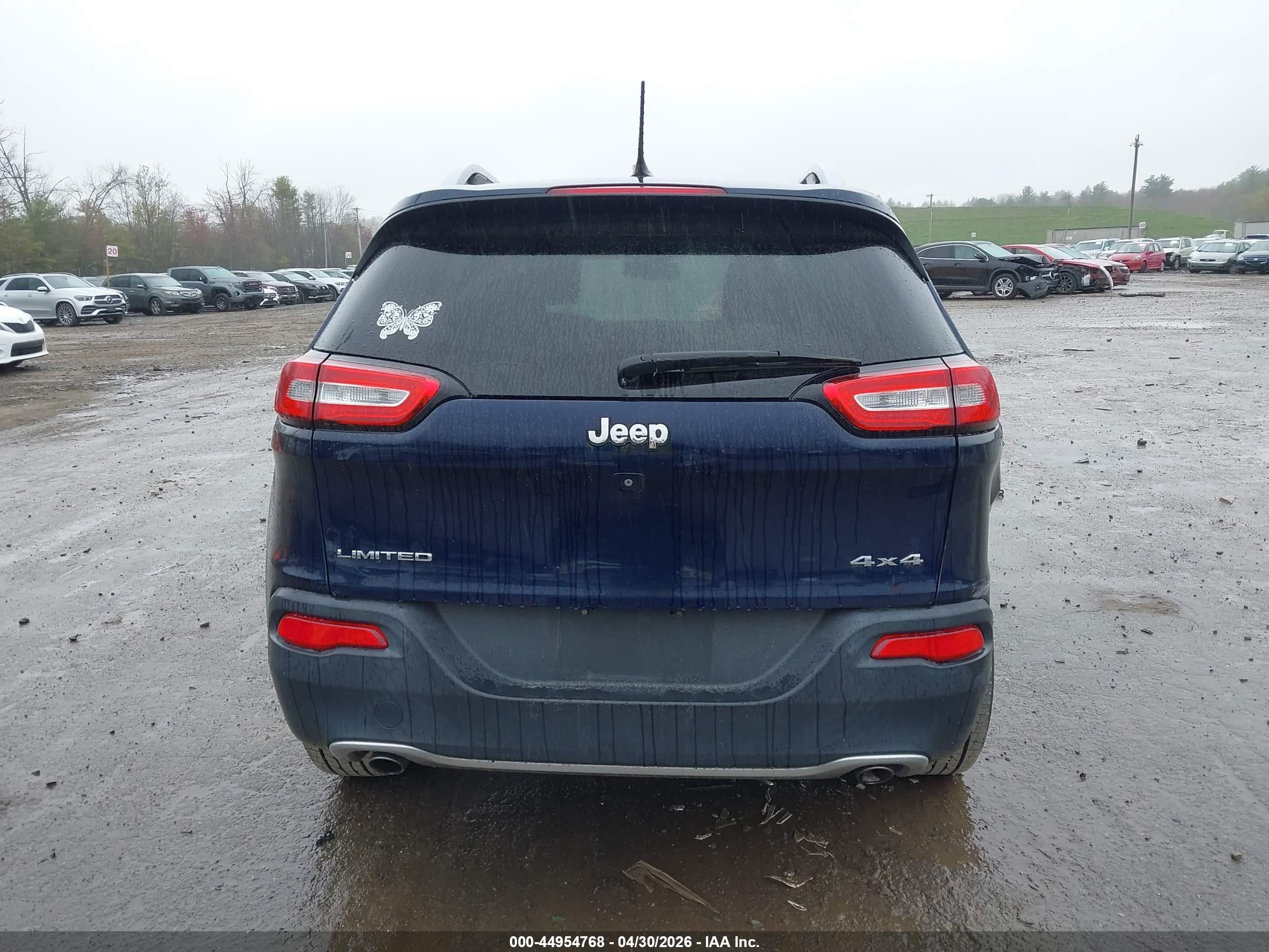 2014 Jeep Cherokee Limited Blue vin: 1C4PJMDS8EW182081