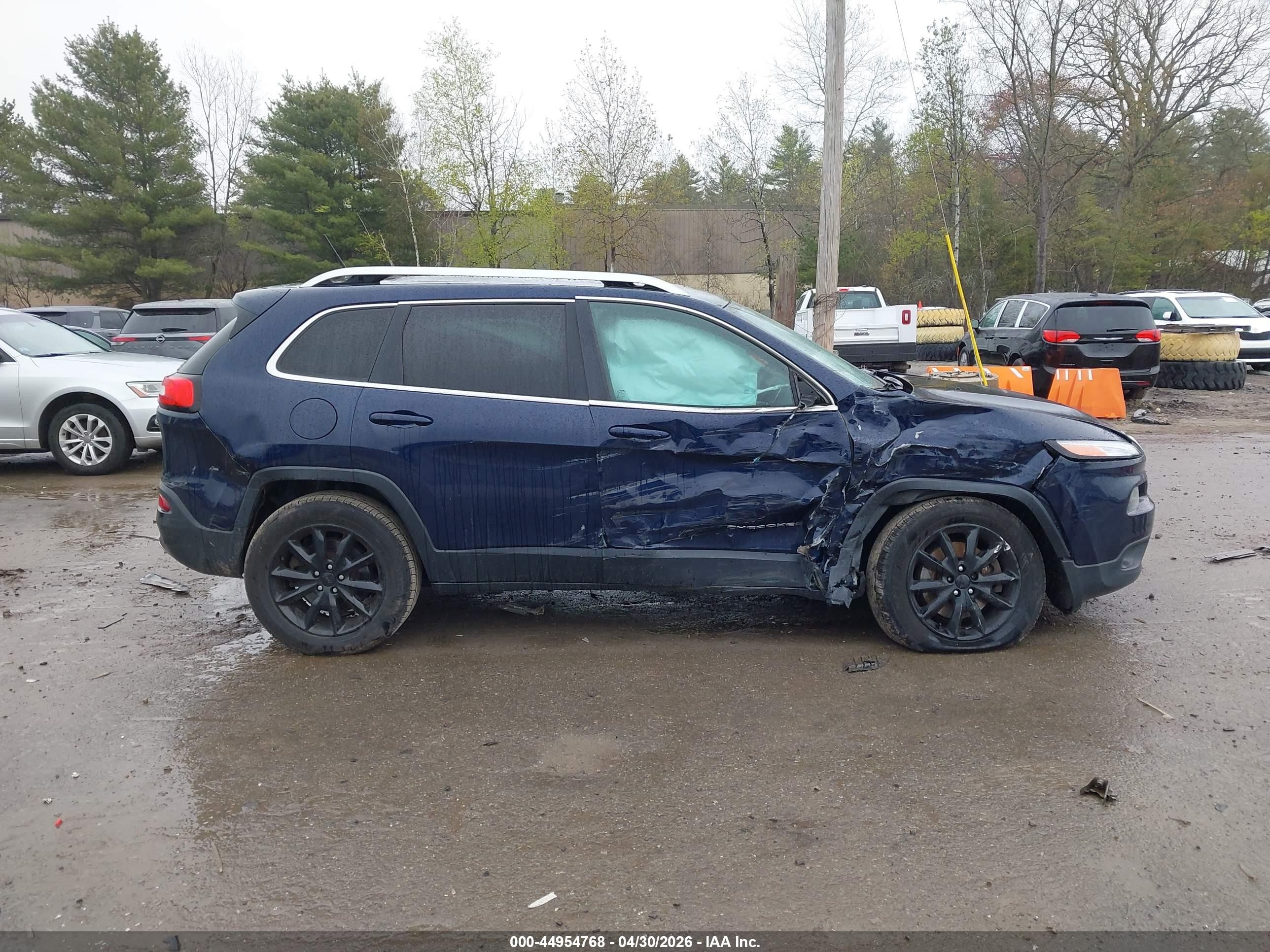 2014 Jeep Cherokee Limited Blue vin: 1C4PJMDS8EW182081