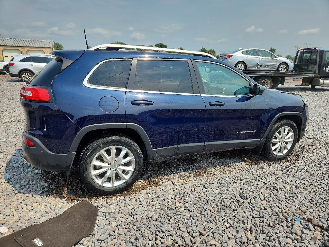 2014 Jeep Cherokee Limited Blue vin: 1C4PJMDS8EW187359