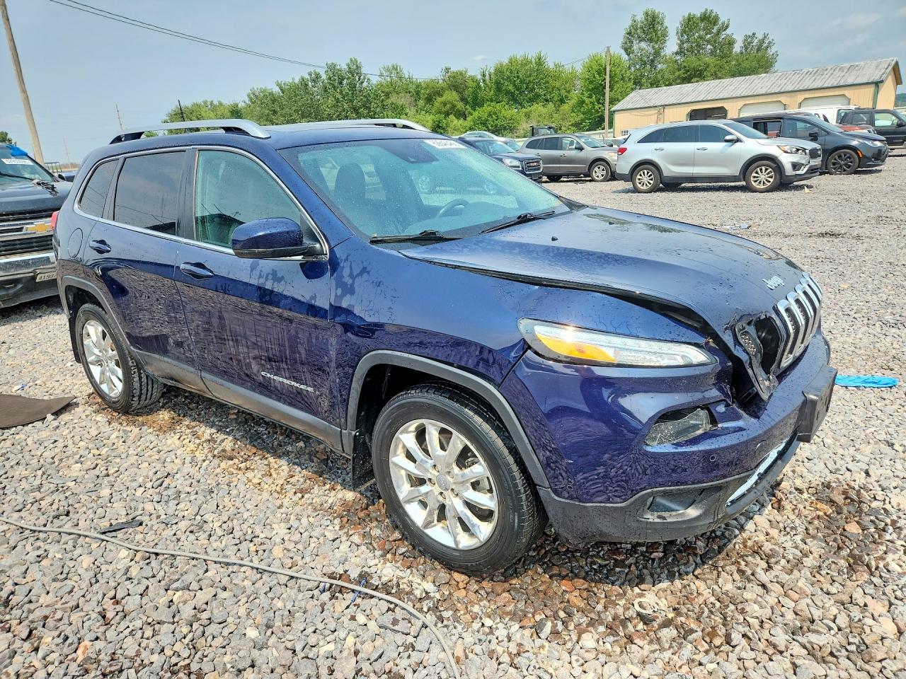 2014 Jeep Cherokee Limited Blue vin: 1C4PJMDS8EW187359