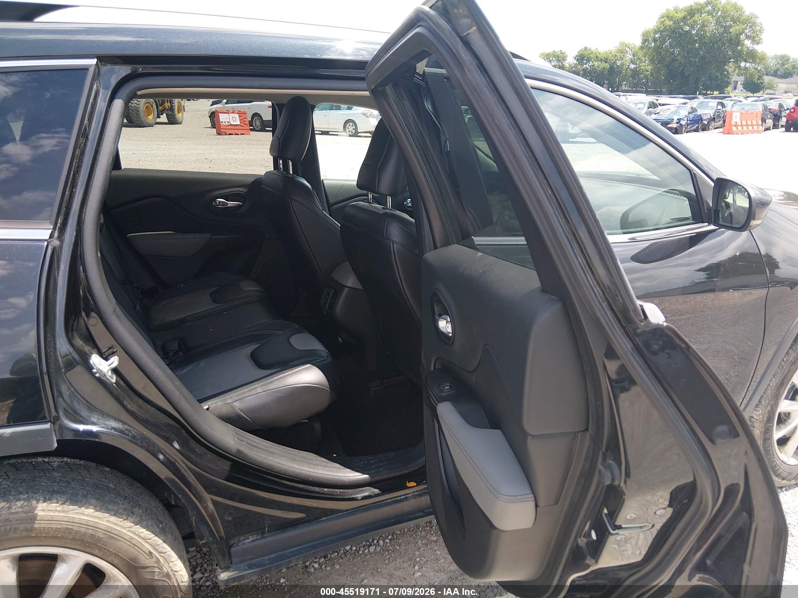 2014 Jeep Cherokee Limited Black vin: 1C4PJMDS8EW191668