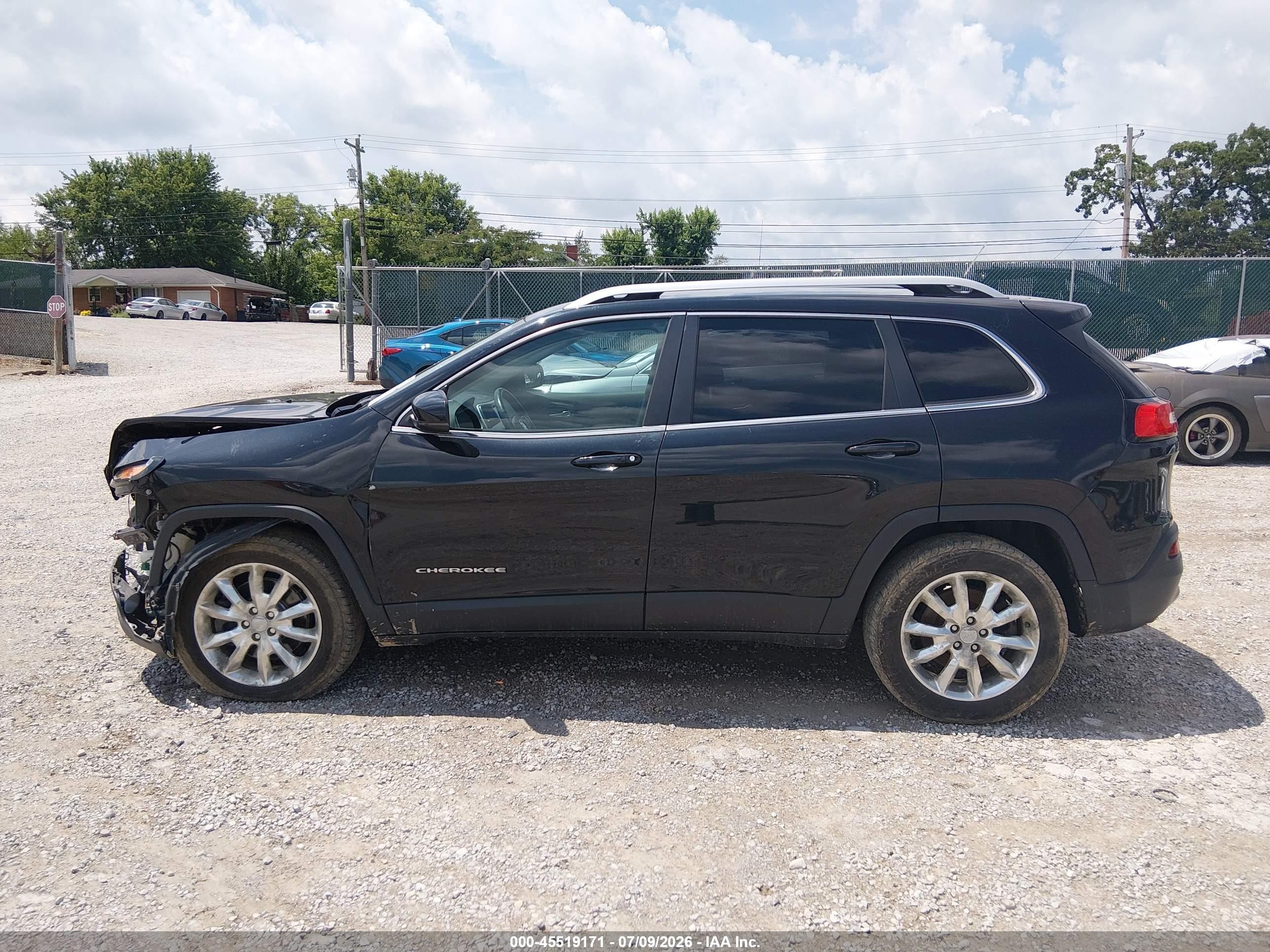 2014 Jeep Cherokee Limited Black vin: 1C4PJMDS8EW191668