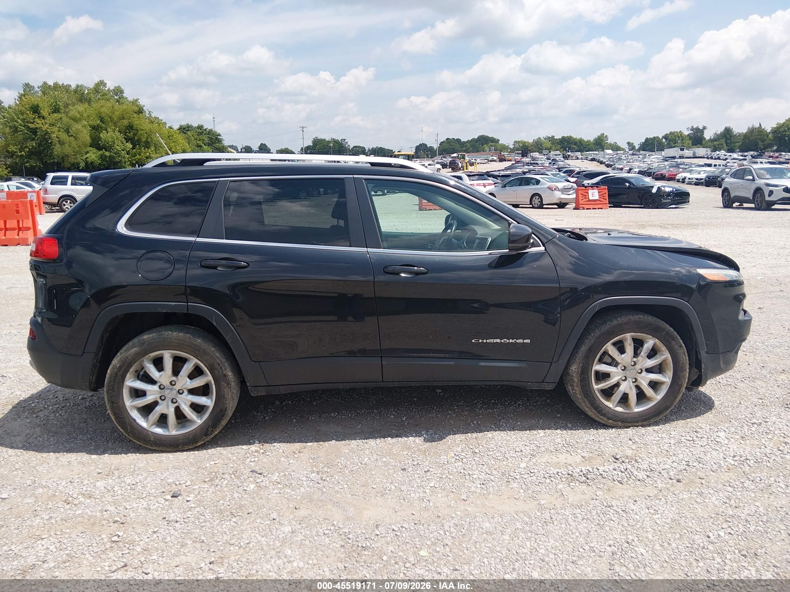 2014 Jeep Cherokee Limited Black vin: 1C4PJMDS8EW191668