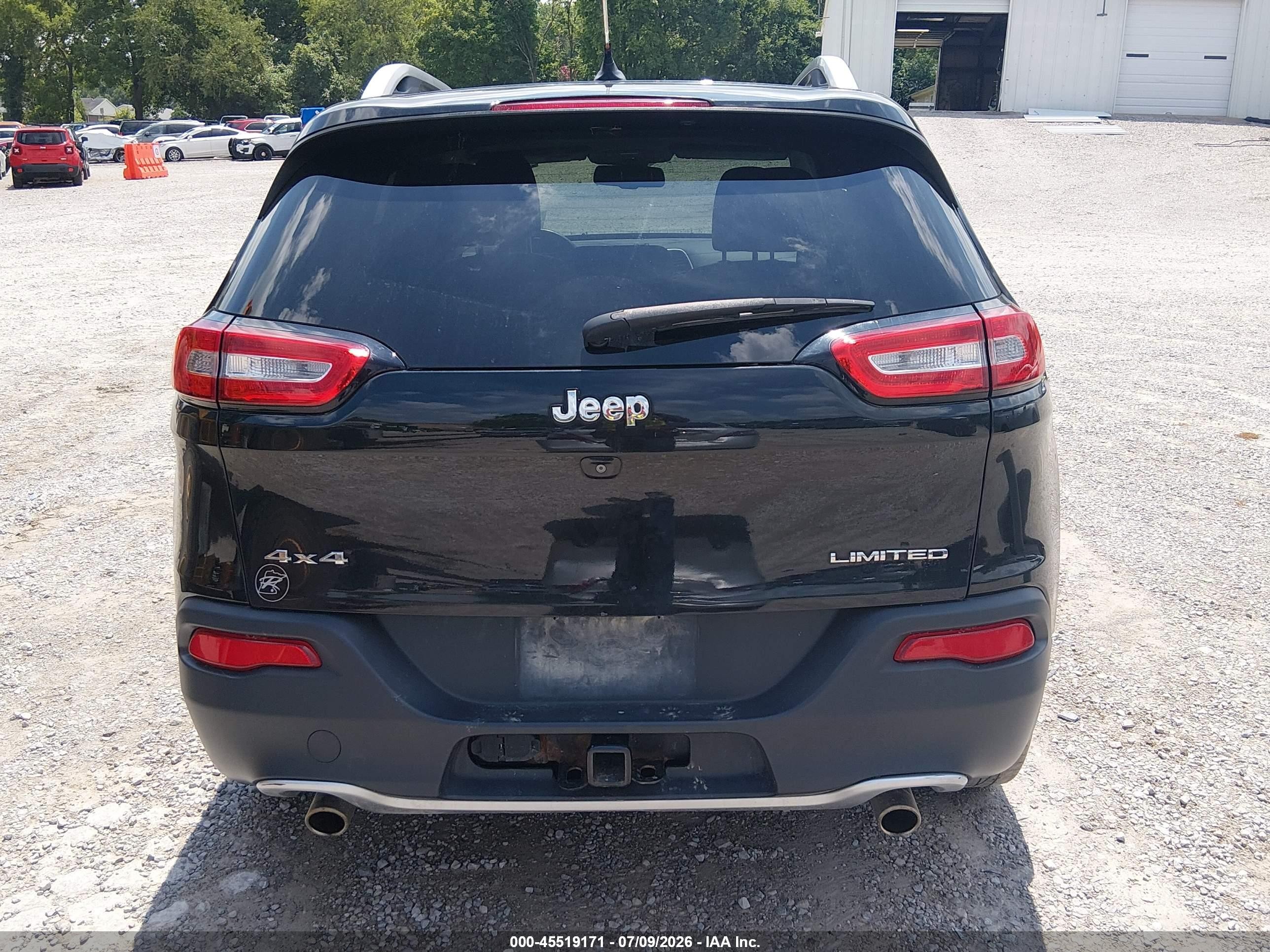 2014 Jeep Cherokee Limited Black vin: 1C4PJMDS8EW191668