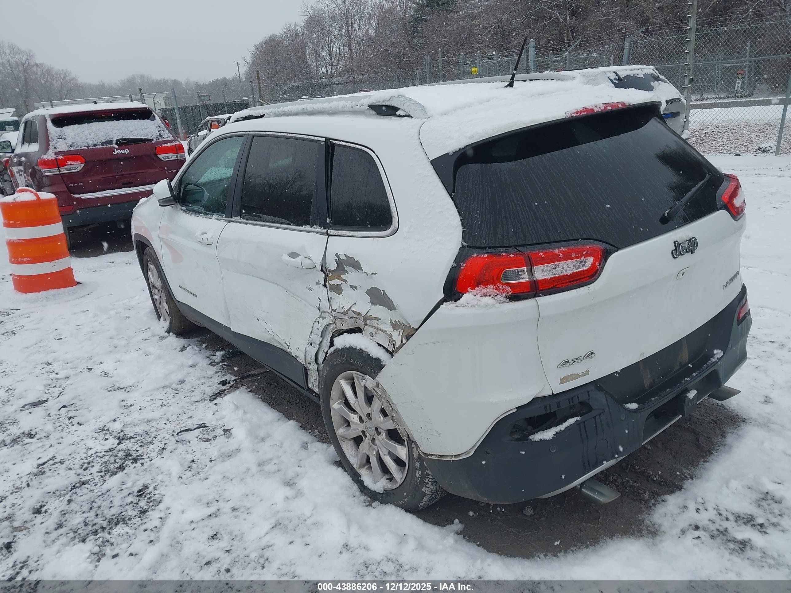 2014 Jeep Cherokee Limited White vin: 1C4PJMDS8EW212079