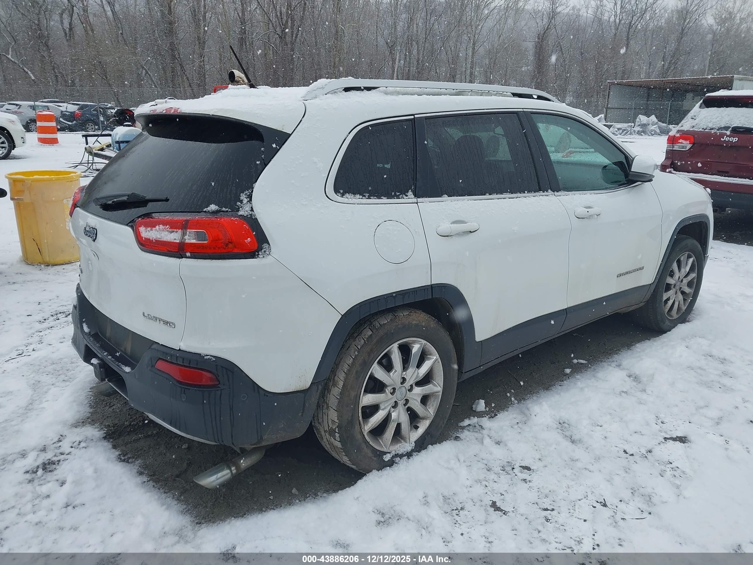 2014 Jeep Cherokee Limited White vin: 1C4PJMDS8EW212079
