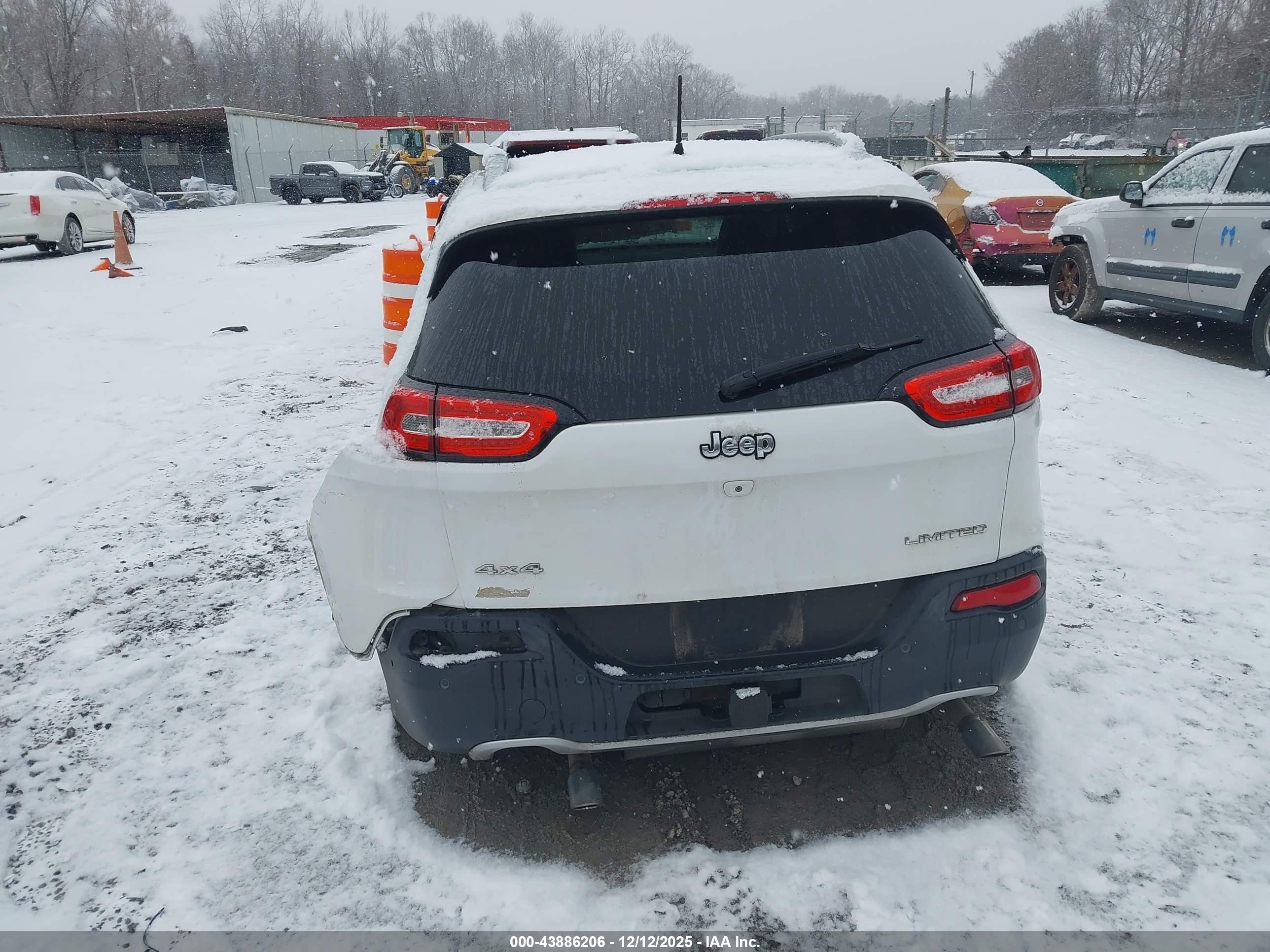 2014 Jeep Cherokee Limited White vin: 1C4PJMDS8EW212079