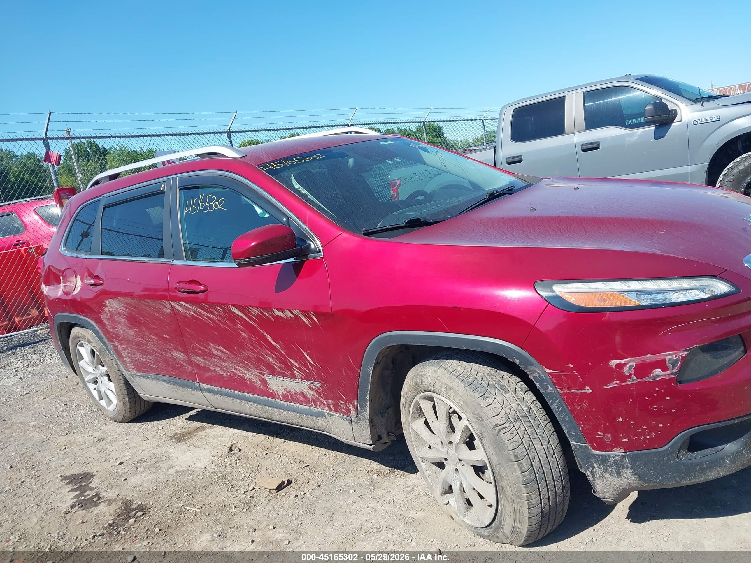 2014 Jeep Cherokee Limited Красный vin: 1C4PJMDS8EW213880