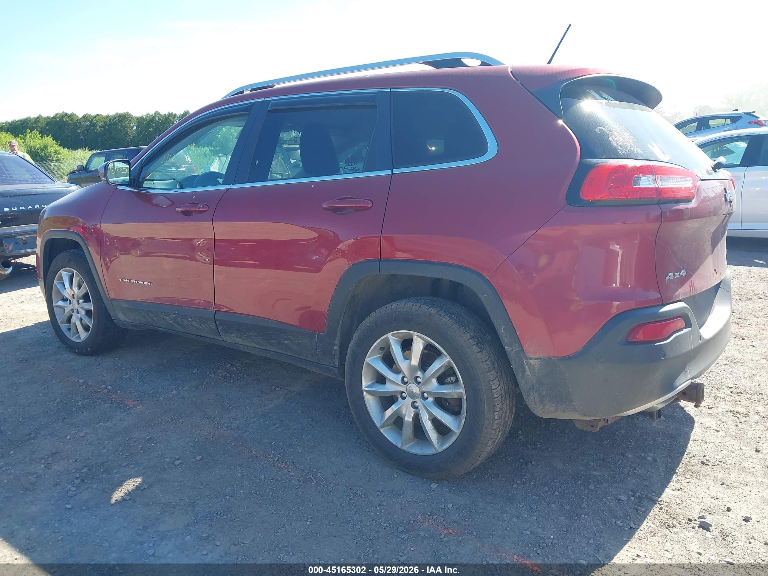 2014 Jeep Cherokee Limited Красный vin: 1C4PJMDS8EW213880