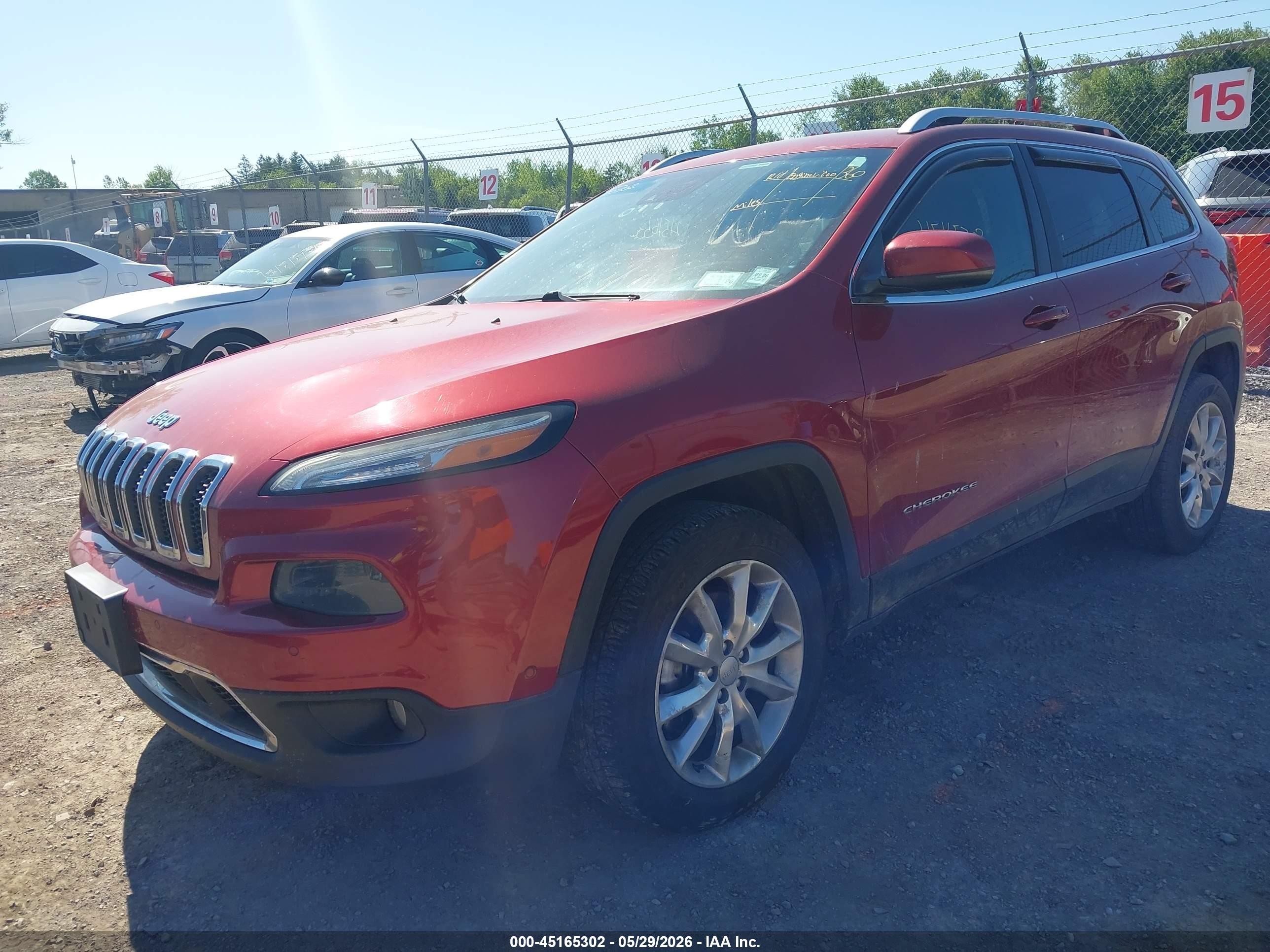 2014 Jeep Cherokee Limited Красный vin: 1C4PJMDS8EW213880
