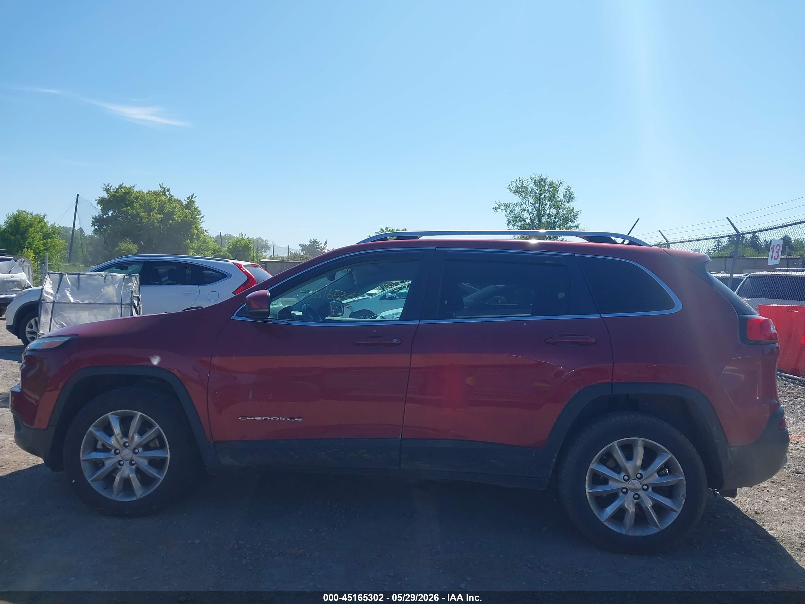 2014 Jeep Cherokee Limited Красный vin: 1C4PJMDS8EW213880