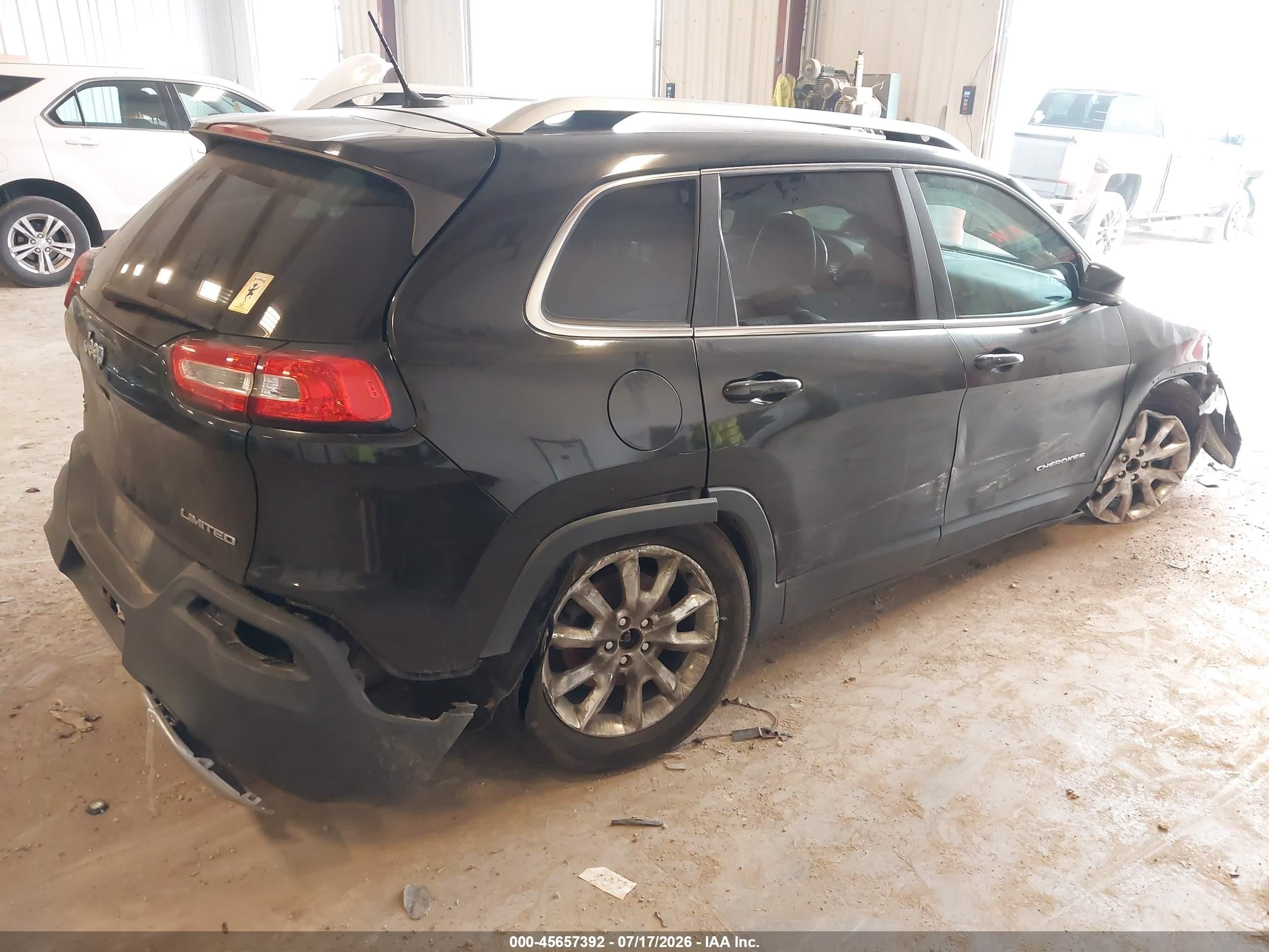 2014 Jeep Cherokee Limited Black vin: 1C4PJMDS8EW253778