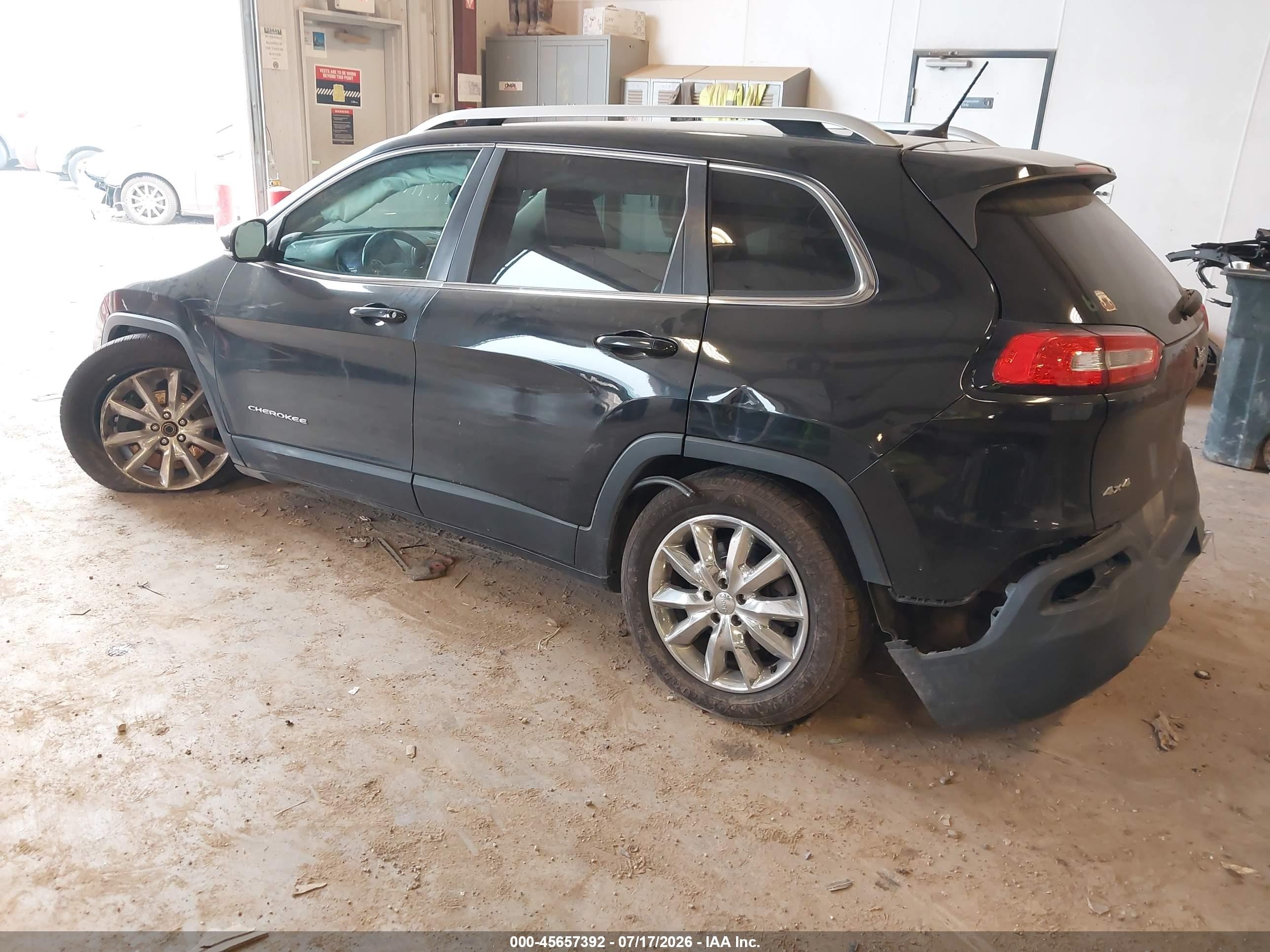2014 Jeep Cherokee Limited Black vin: 1C4PJMDS8EW253778