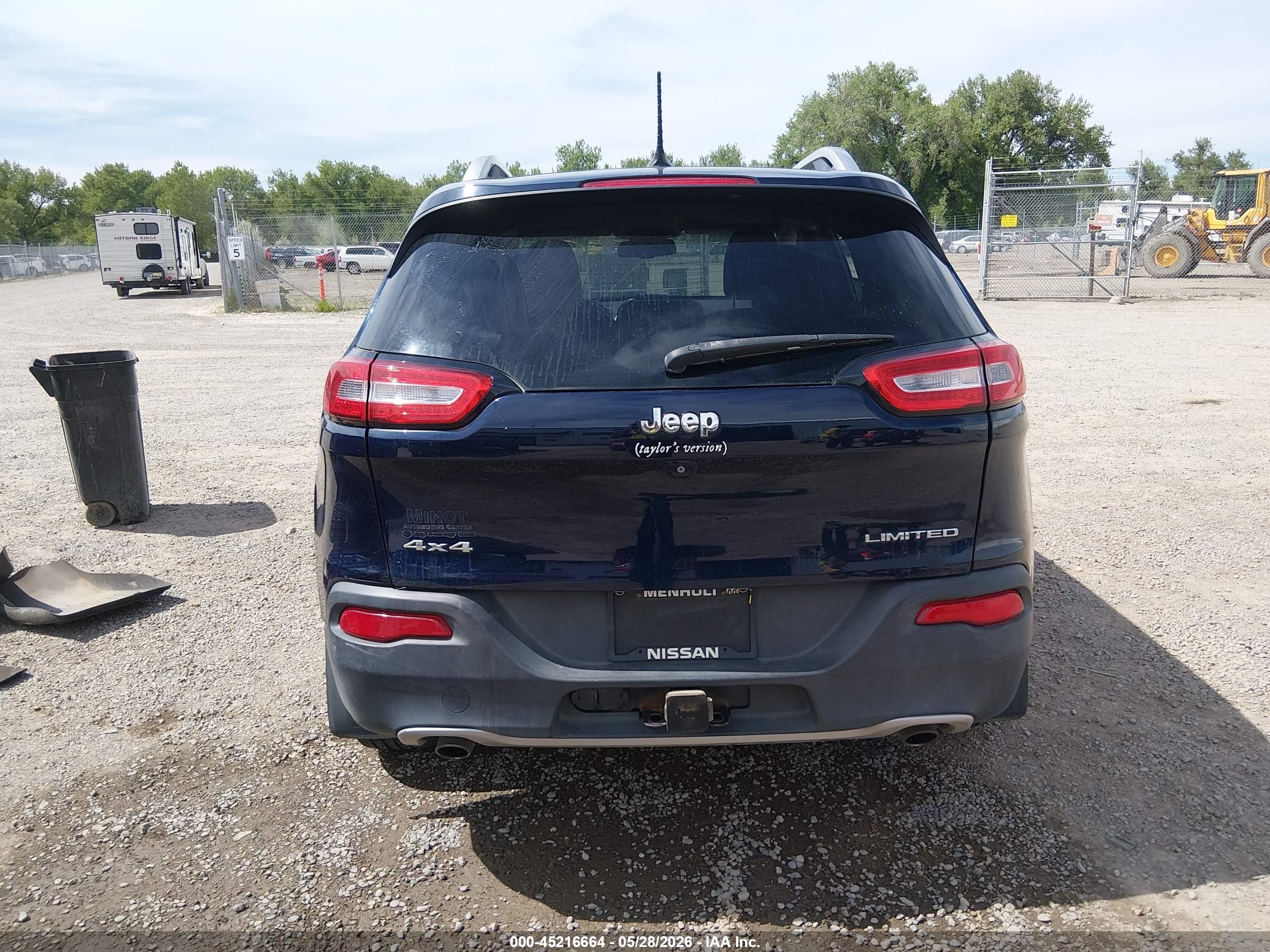 2014 Jeep Cherokee Limited Blue vin: 1C4PJMDS8EW280513