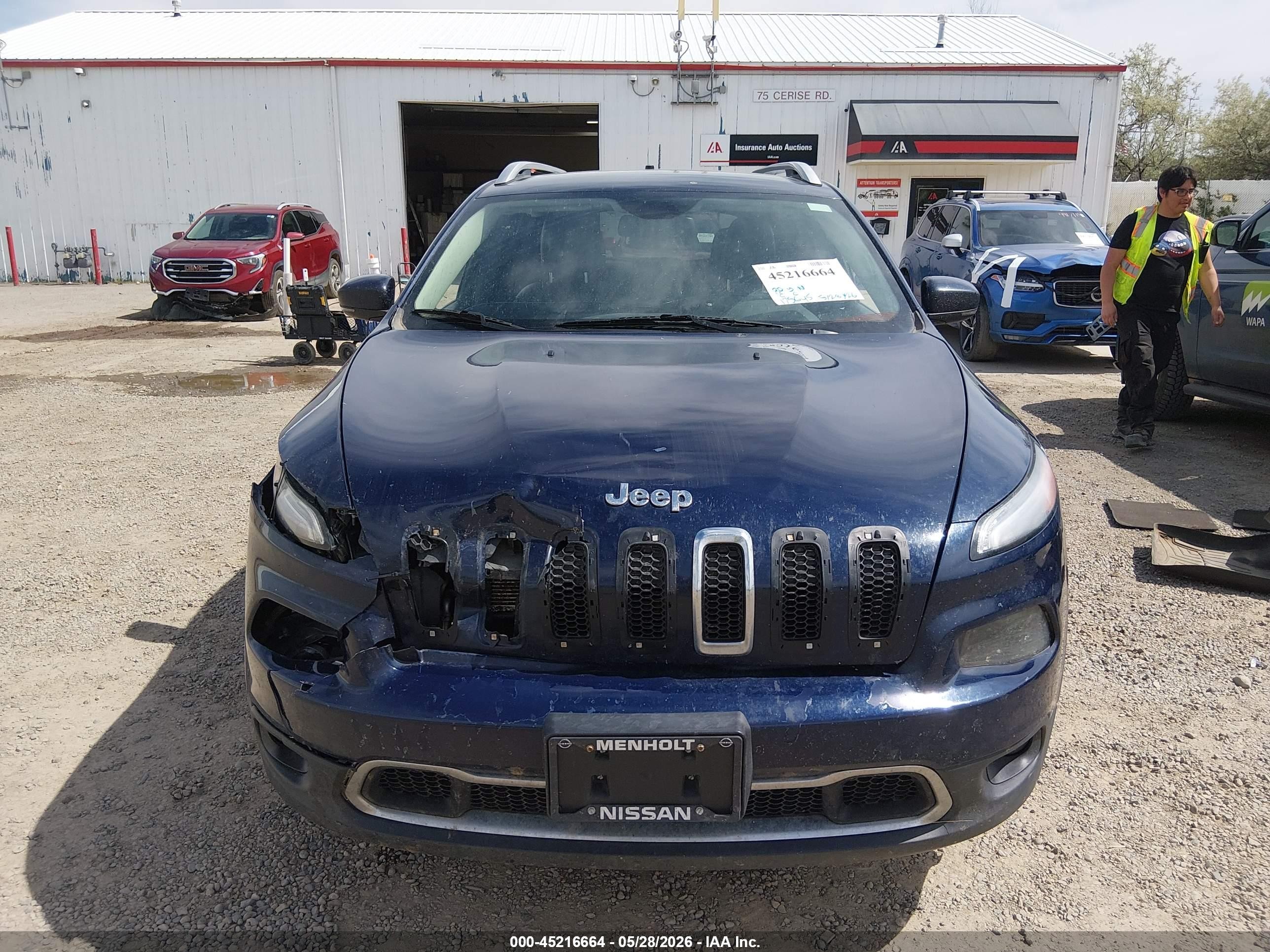 2014 Jeep Cherokee Limited Blue vin: 1C4PJMDS8EW280513