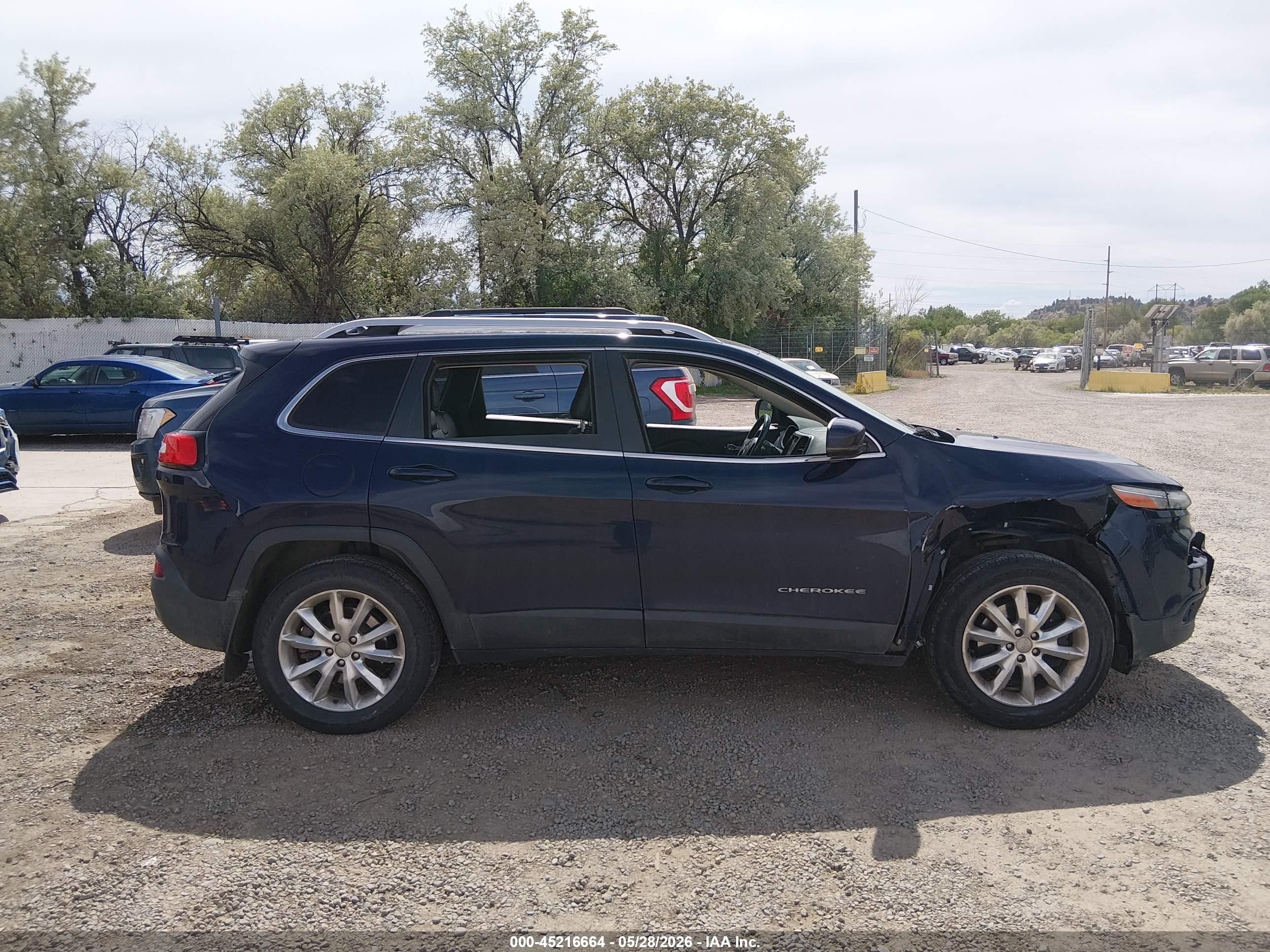 2014 Jeep Cherokee Limited Blue vin: 1C4PJMDS8EW280513