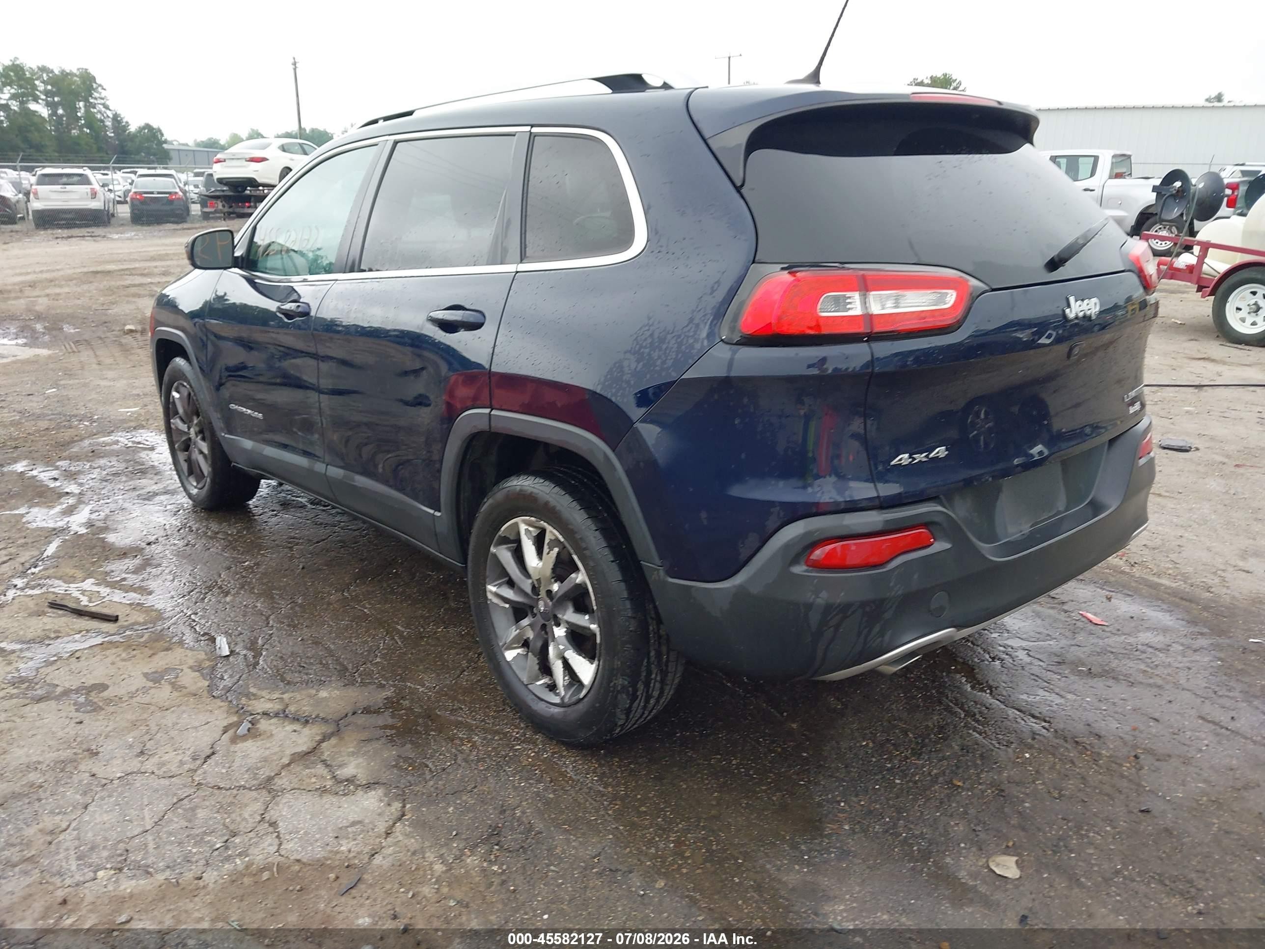 2014 Jeep Cherokee Limited Blue vin: 1C4PJMDS8EW282701