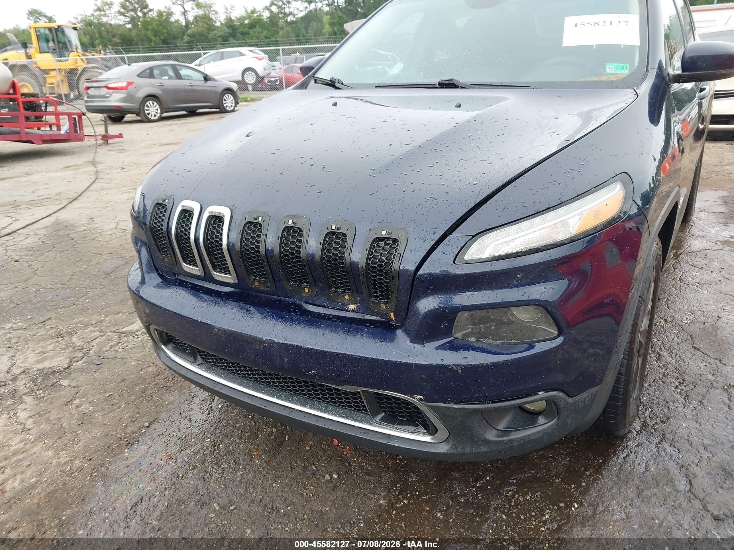 2014 Jeep Cherokee Limited Blue vin: 1C4PJMDS8EW282701