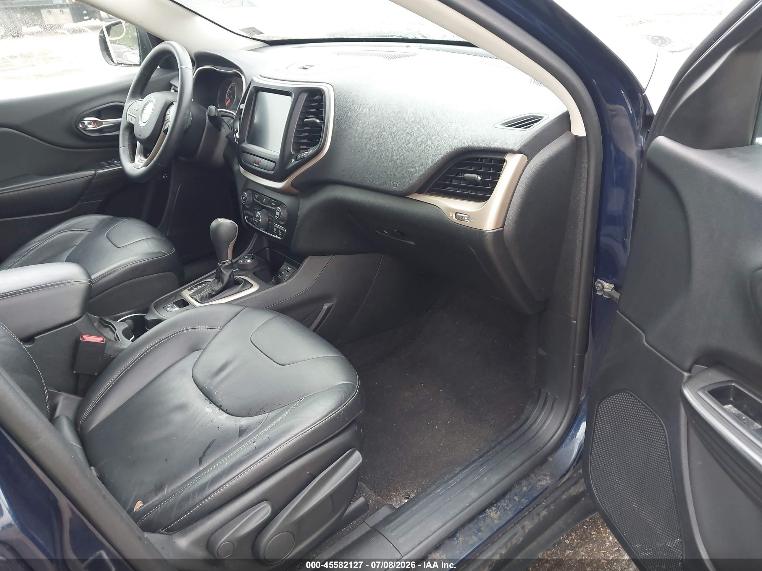 2014 Jeep Cherokee Limited Blue vin: 1C4PJMDS8EW282701