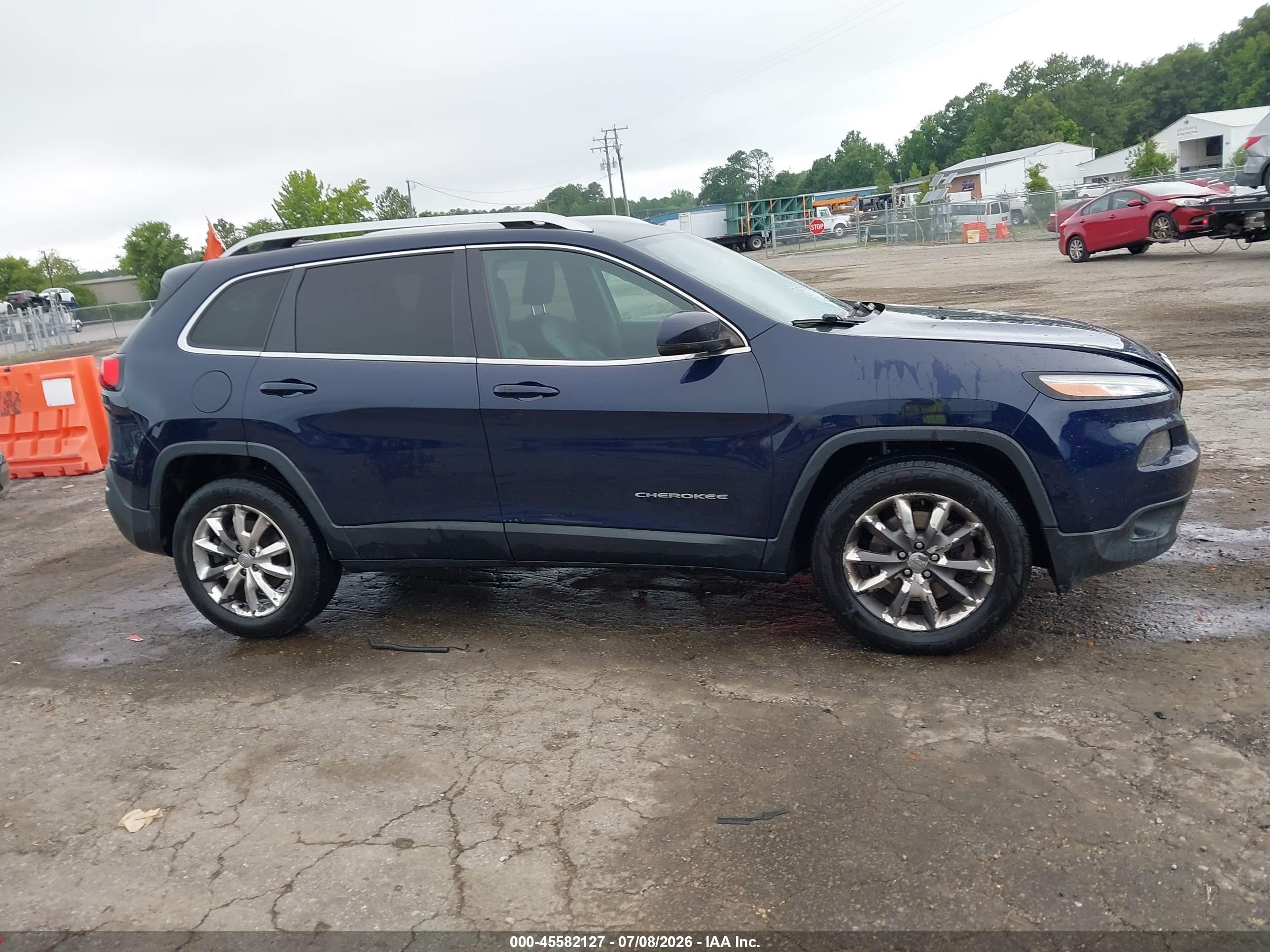 2014 Jeep Cherokee Limited Blue vin: 1C4PJMDS8EW282701