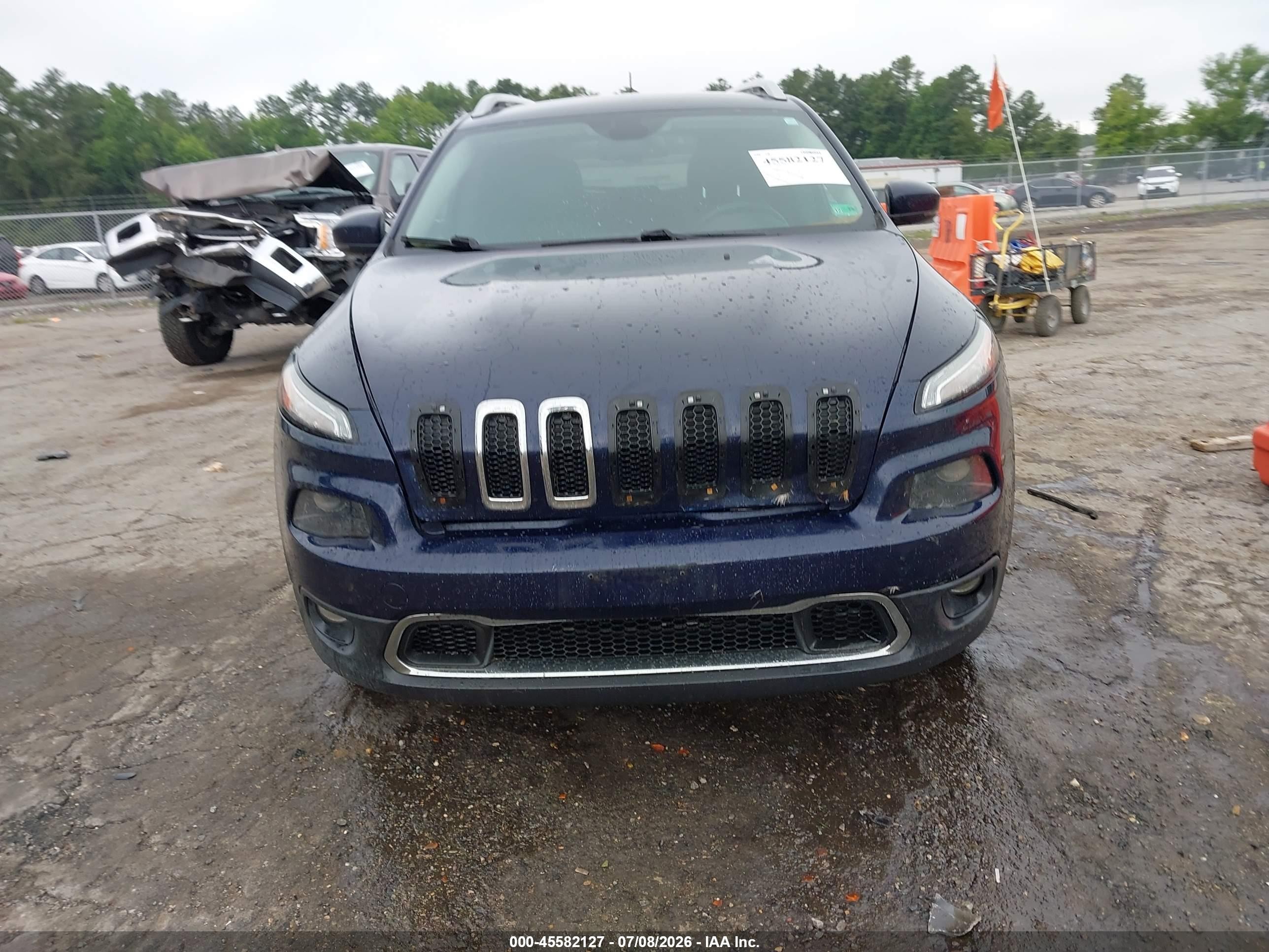 2014 Jeep Cherokee Limited Blue vin: 1C4PJMDS8EW282701
