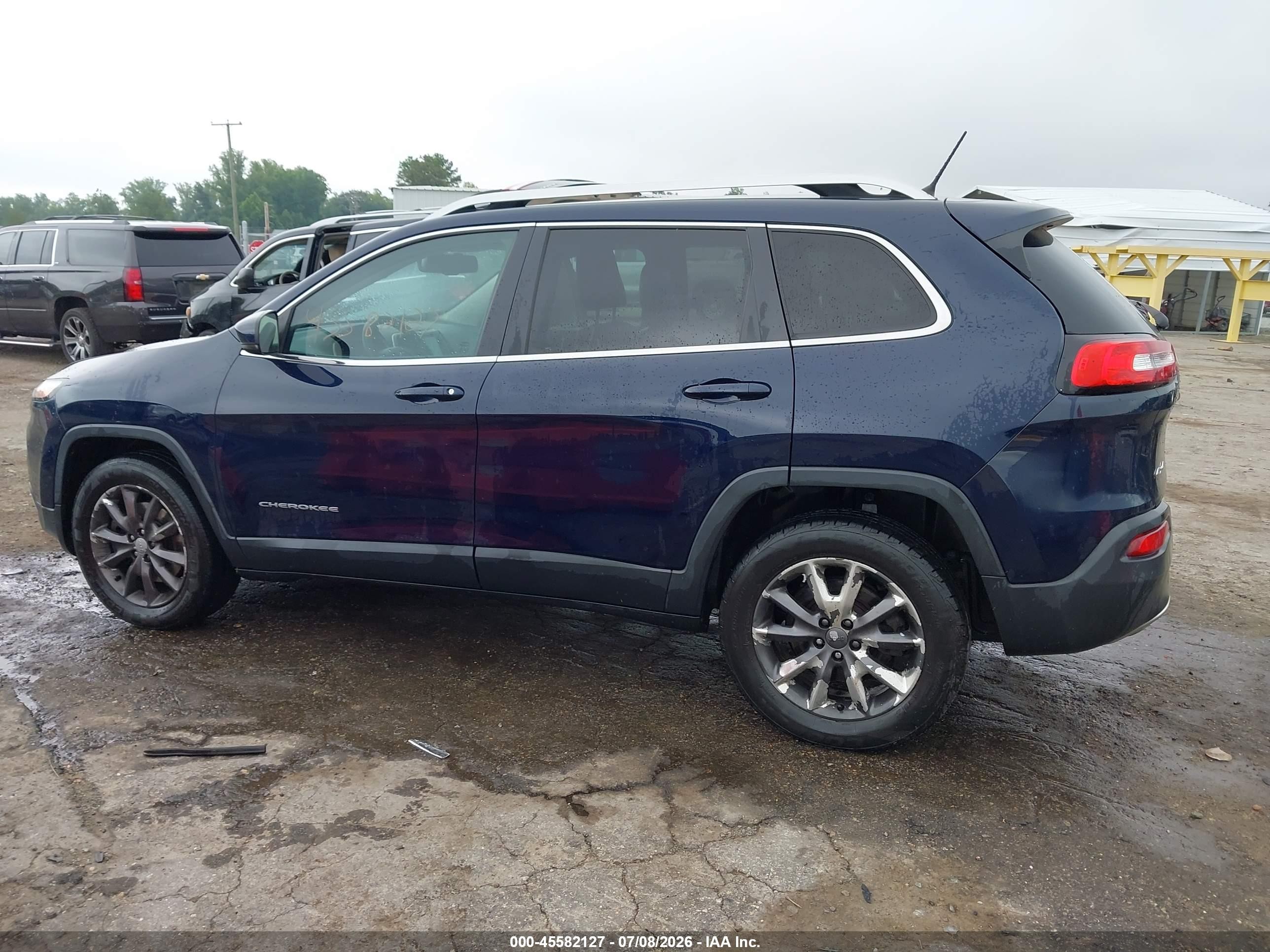 2014 Jeep Cherokee Limited Blue vin: 1C4PJMDS8EW282701