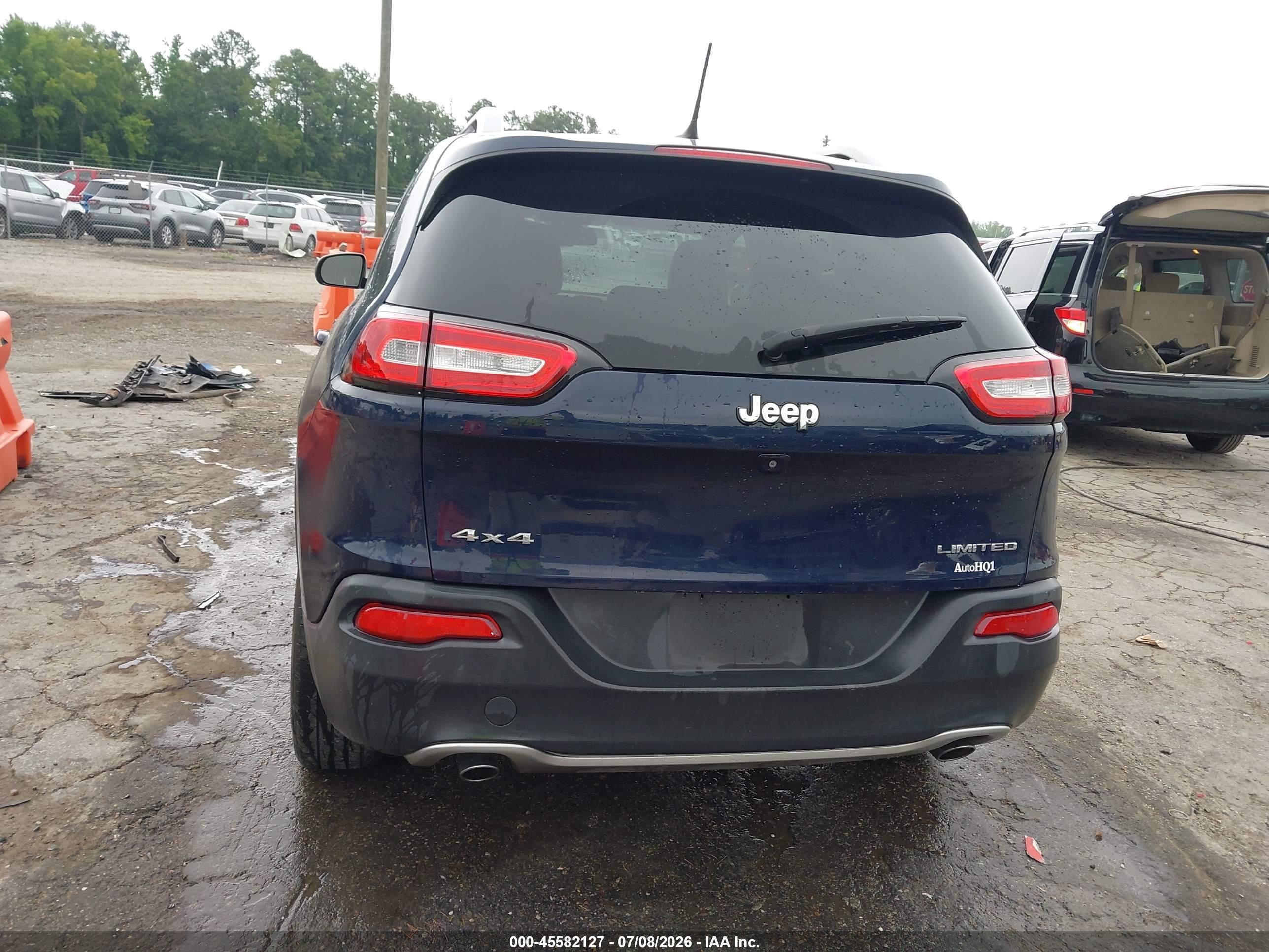 2014 Jeep Cherokee Limited Blue vin: 1C4PJMDS8EW282701
