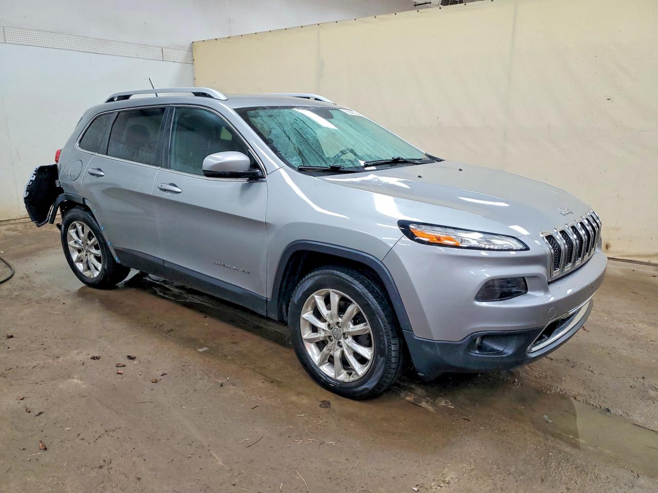 2015 Jeep Cherokee Limited Silver vin: 1C4PJMDS8FW509886