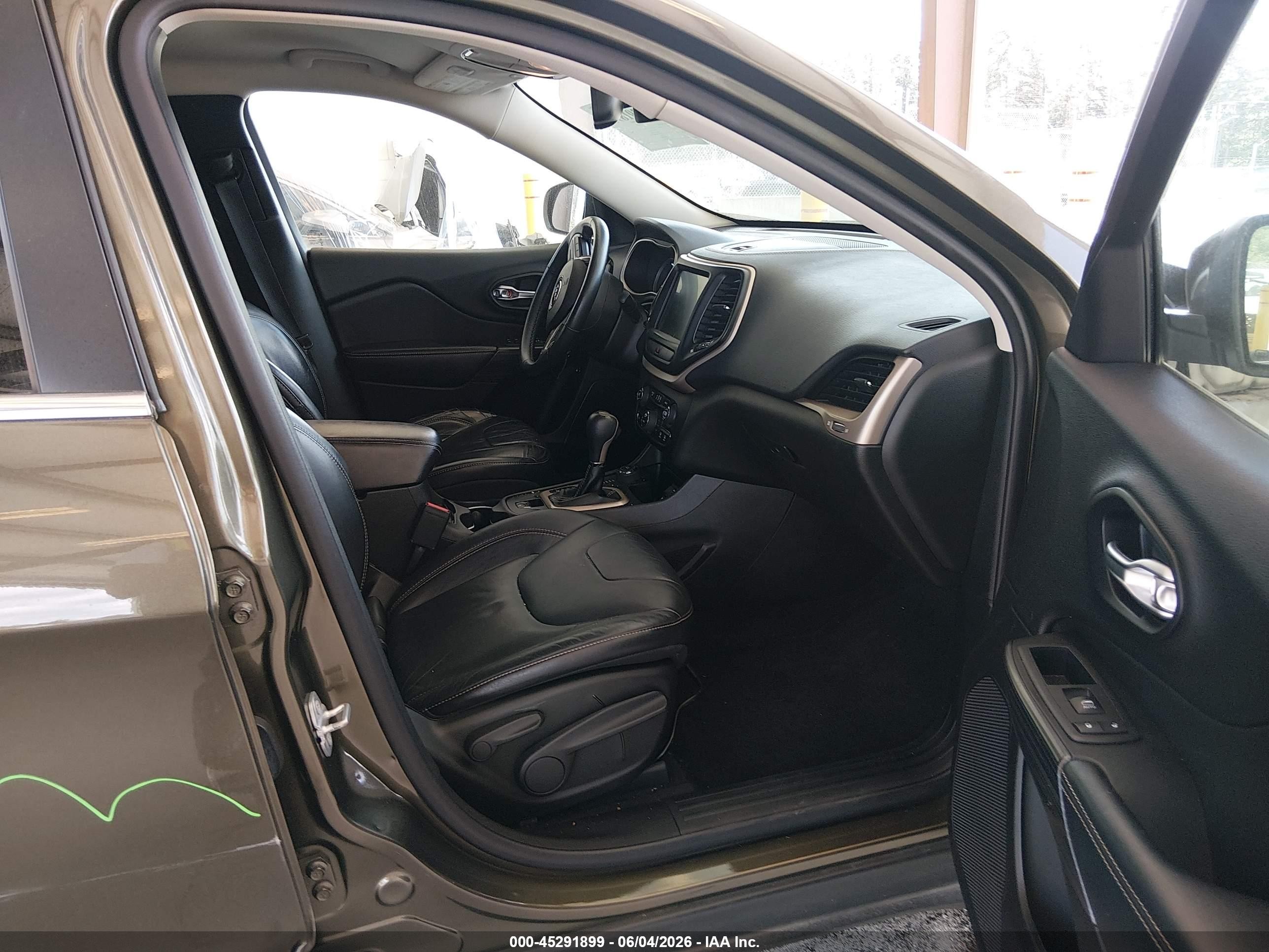 2015 Jeep Cherokee Limited Green vin: 1C4PJMDS8FW544508