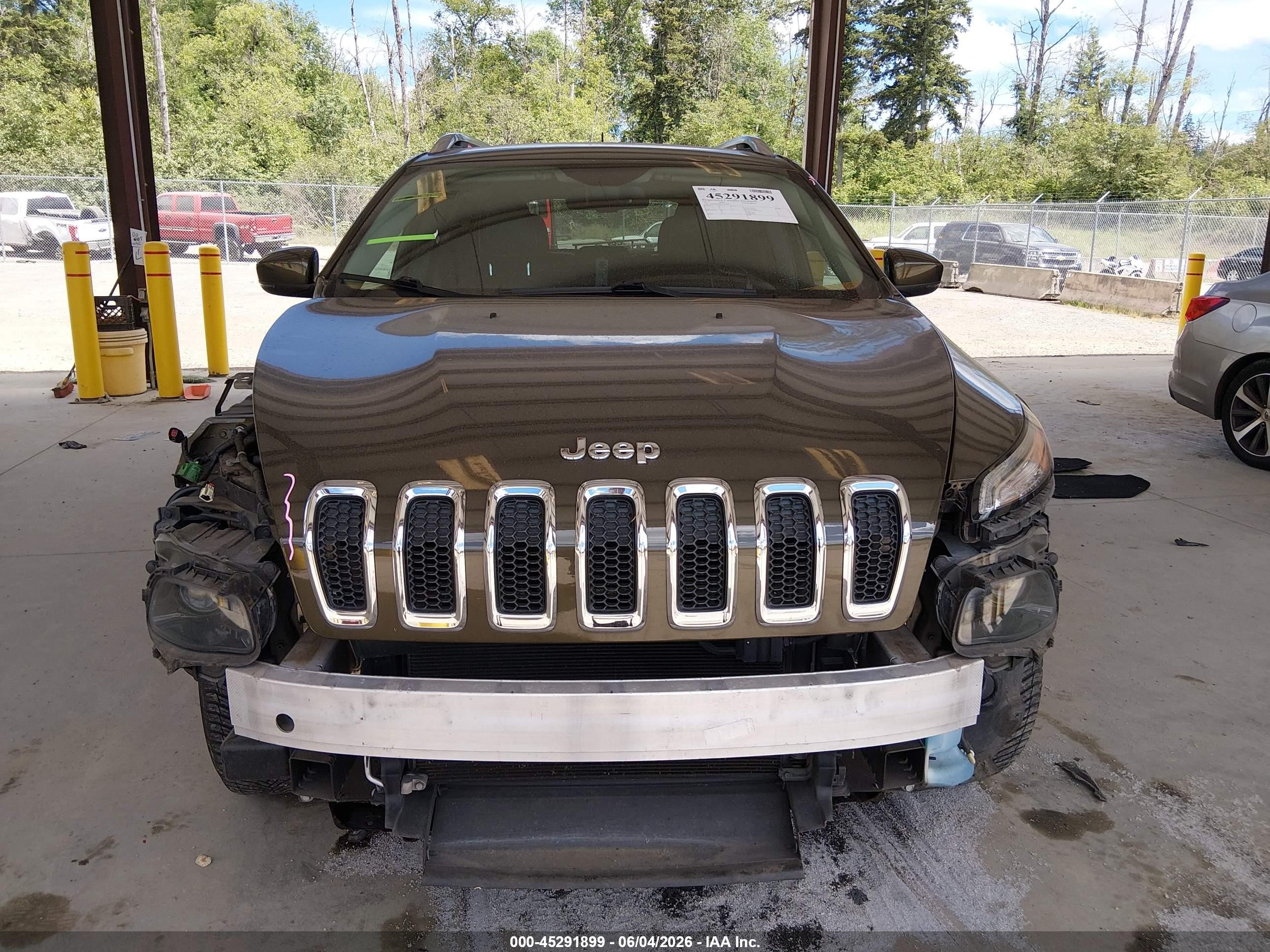 2015 Jeep Cherokee Limited Green vin: 1C4PJMDS8FW544508