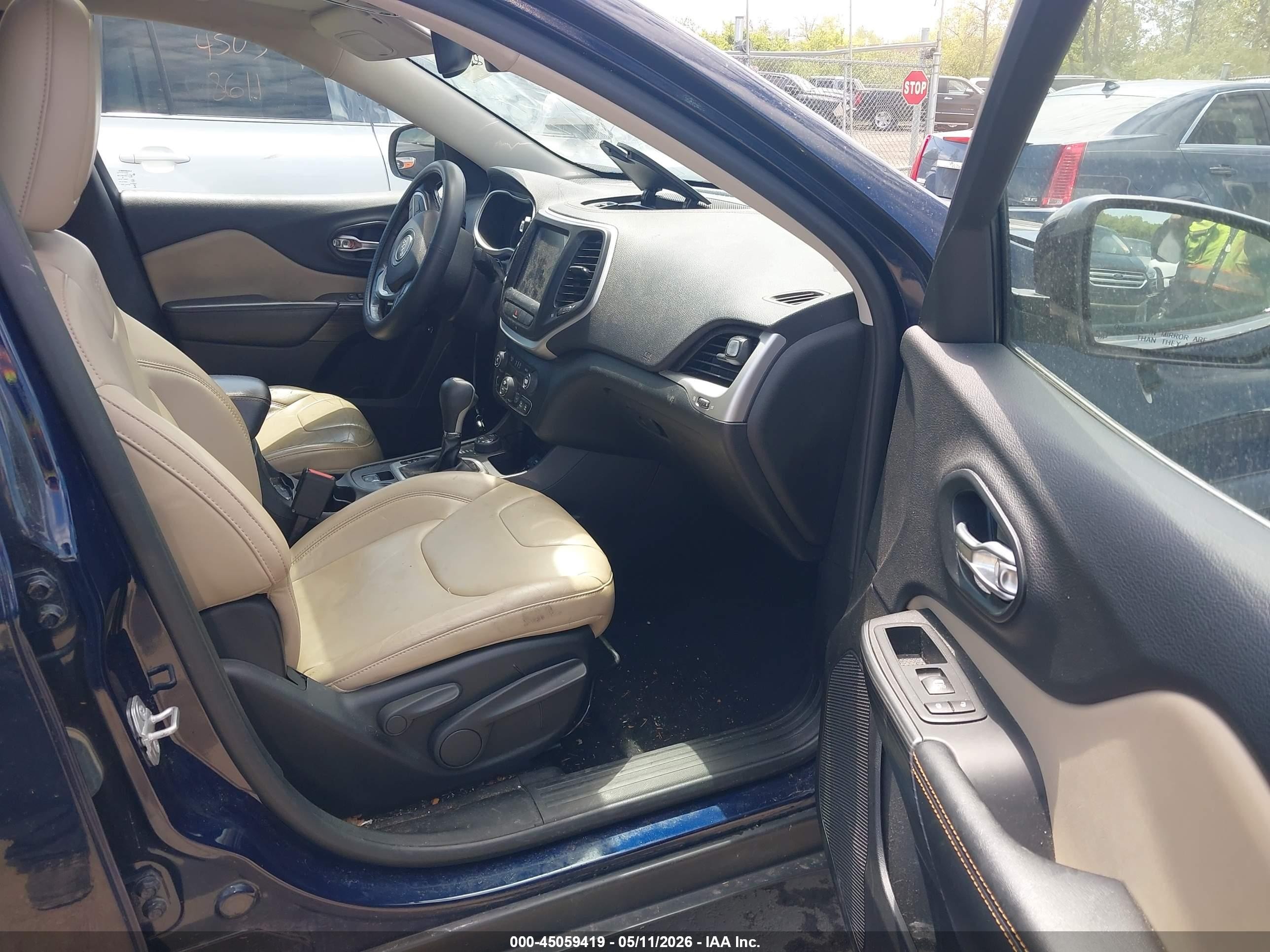 2015 Jeep Cherokee Limited Blue vin: 1C4PJMDS8FW549188