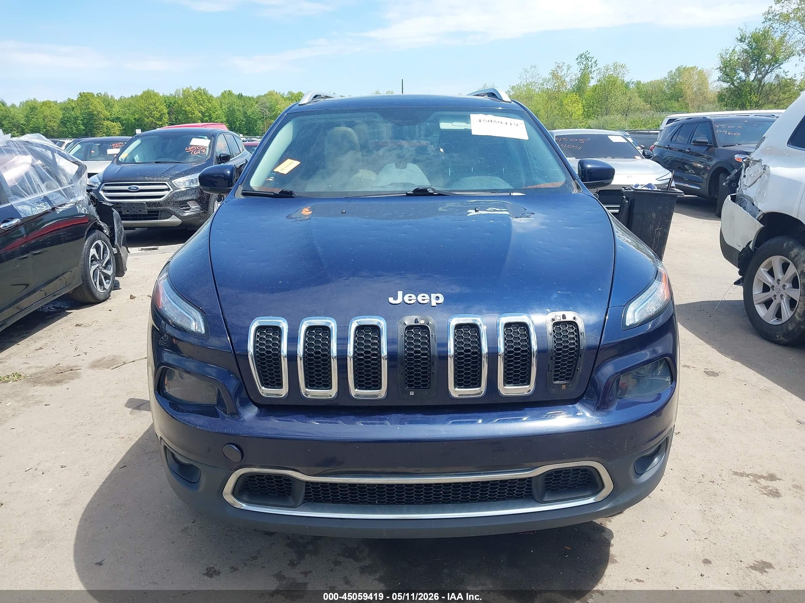 2015 Jeep Cherokee Limited Blue vin: 1C4PJMDS8FW549188