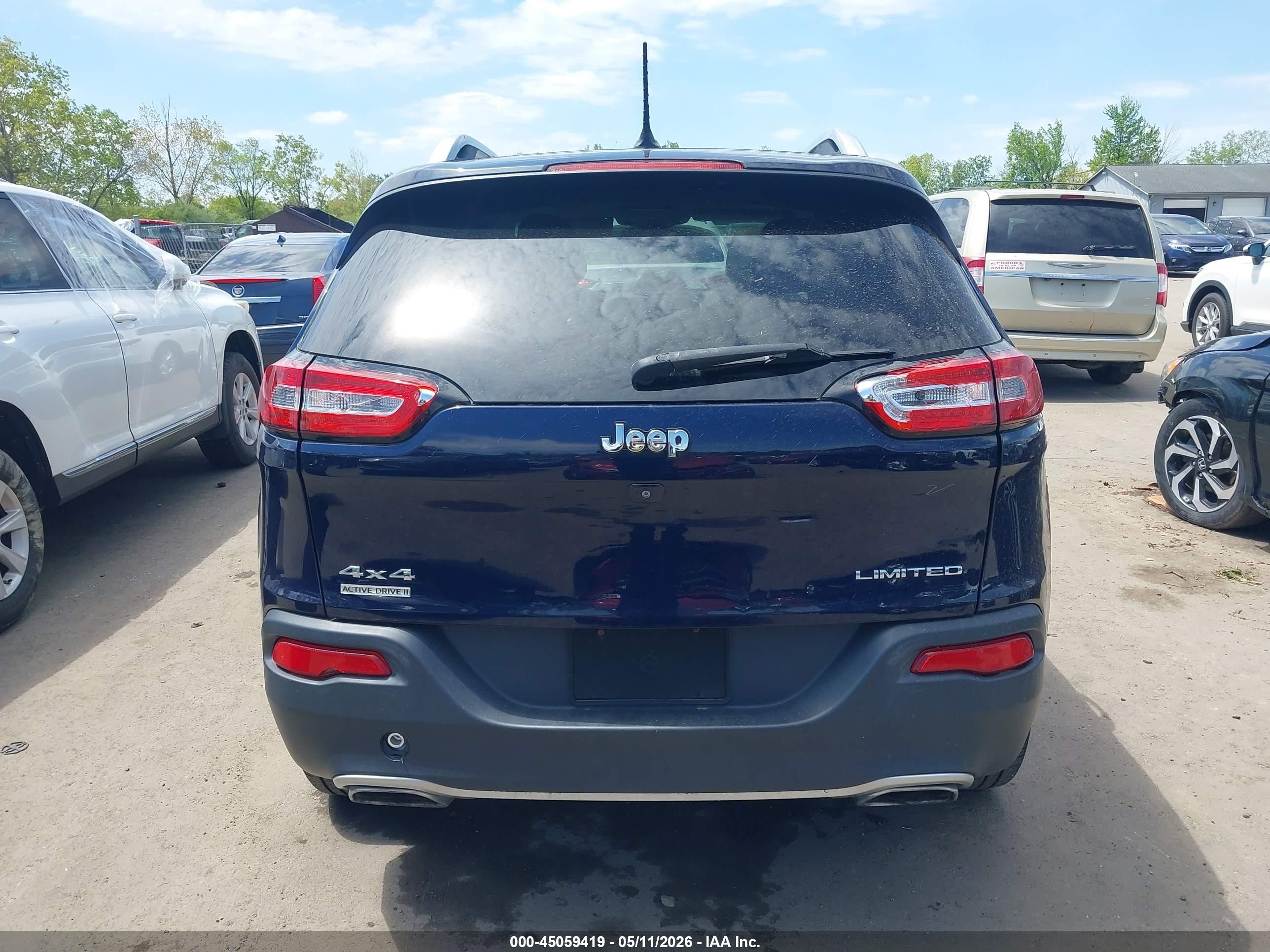 2015 Jeep Cherokee Limited Blue vin: 1C4PJMDS8FW549188