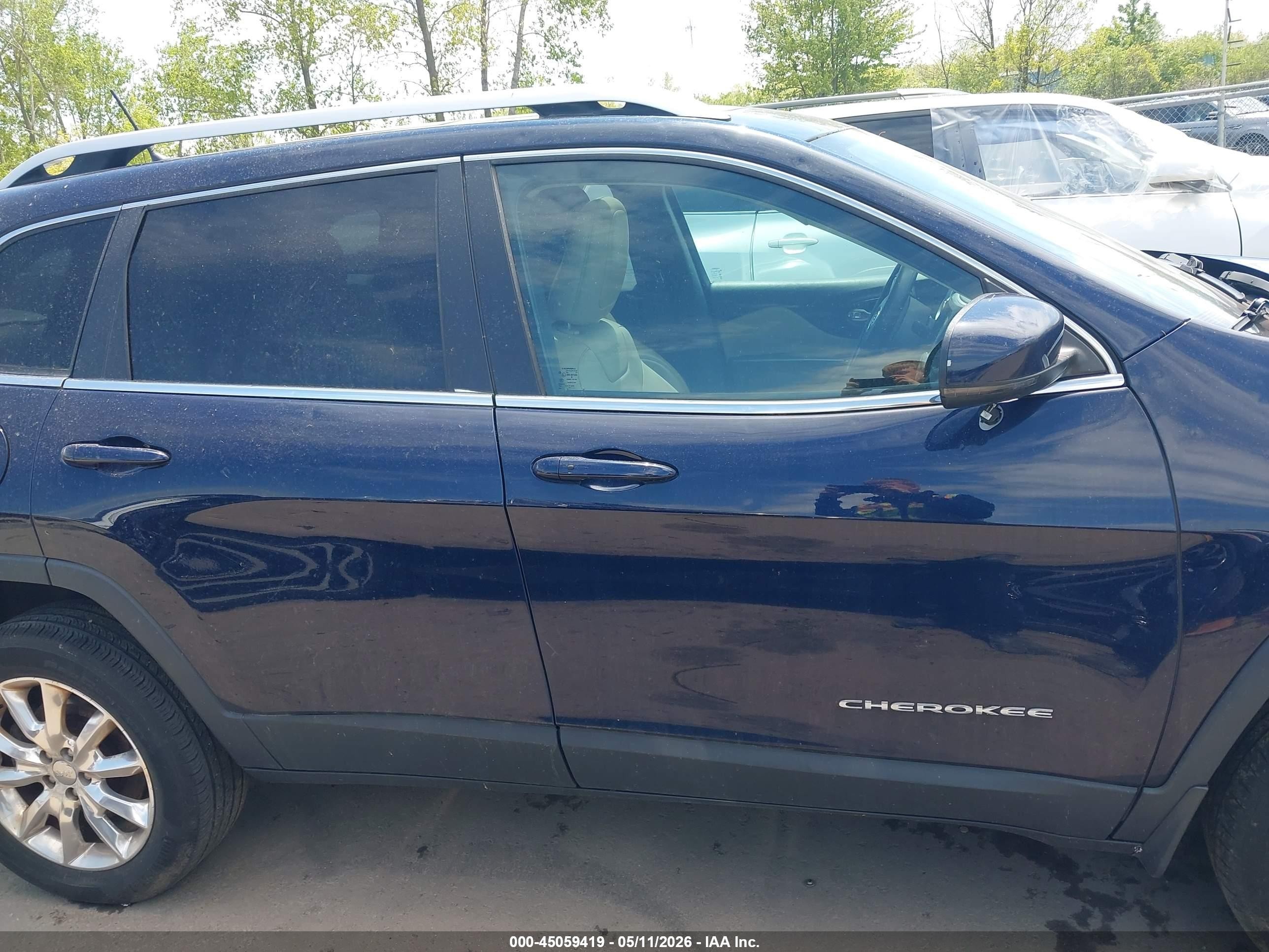 2015 Jeep Cherokee Limited Blue vin: 1C4PJMDS8FW549188