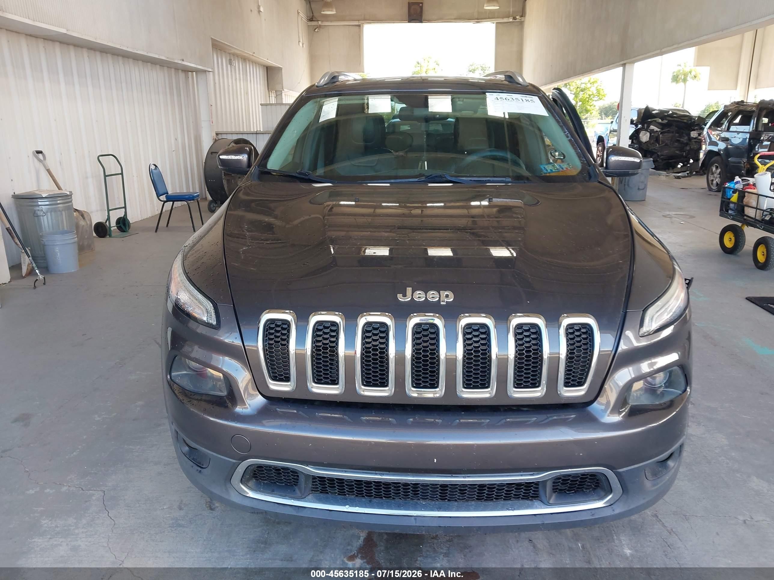 2015 Jeep Cherokee Limited Серый vin: 1C4PJMDS8FW556951