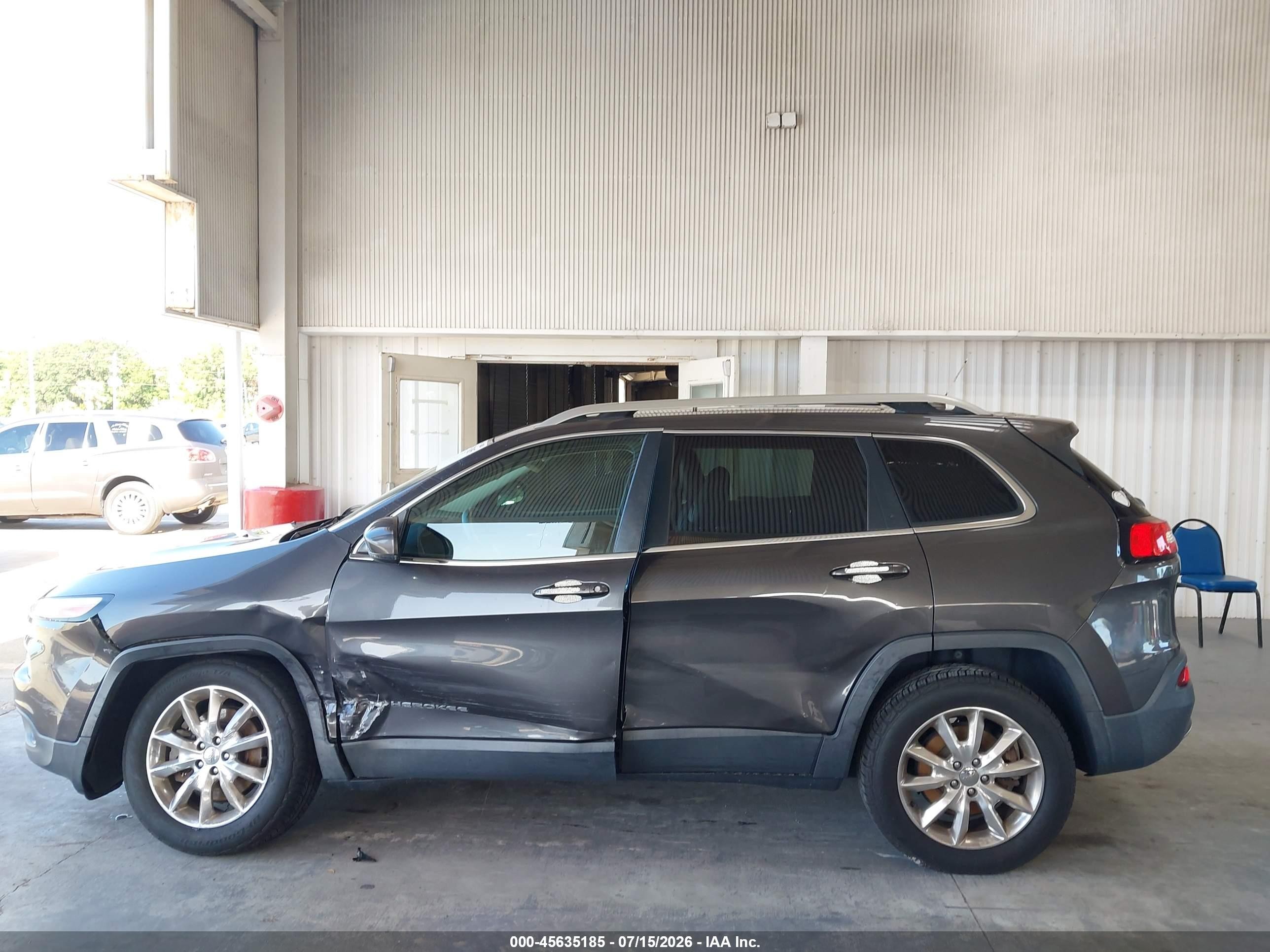 2015 Jeep Cherokee Limited Серый vin: 1C4PJMDS8FW556951