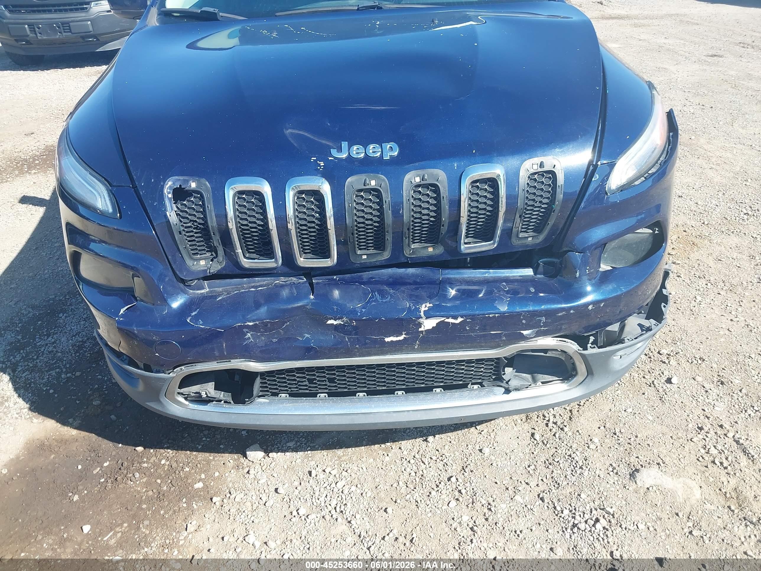 2015 Jeep Cherokee Limited Blue vin: 1C4PJMDS8FW596060