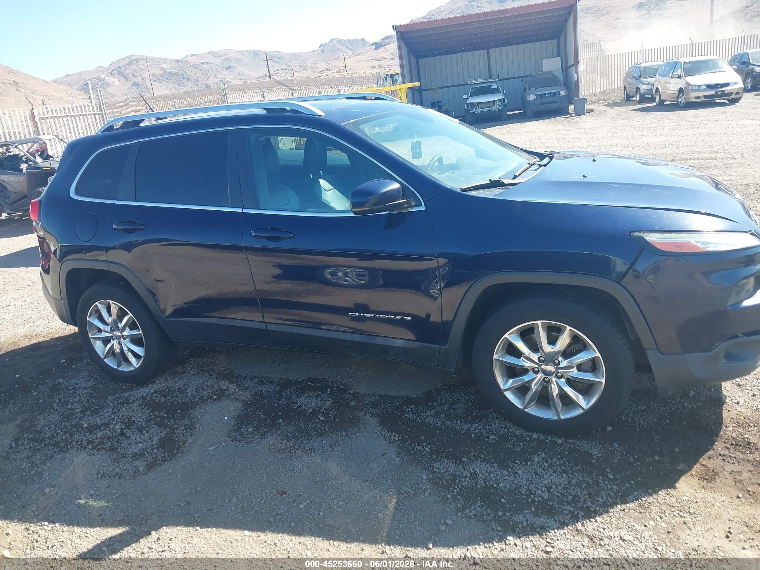 2015 Jeep Cherokee Limited Blue vin: 1C4PJMDS8FW596060