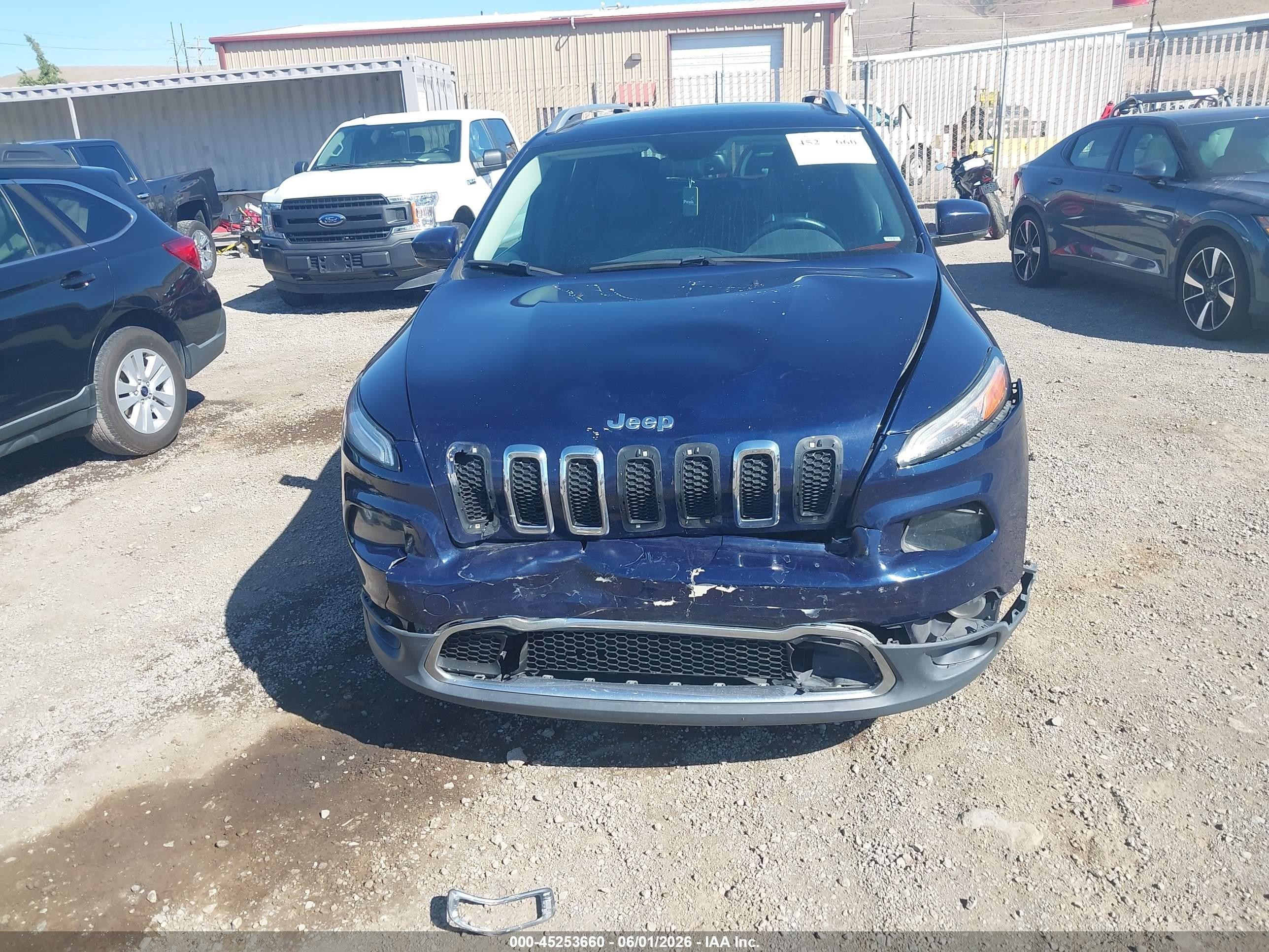 2015 Jeep Cherokee Limited Blue vin: 1C4PJMDS8FW596060