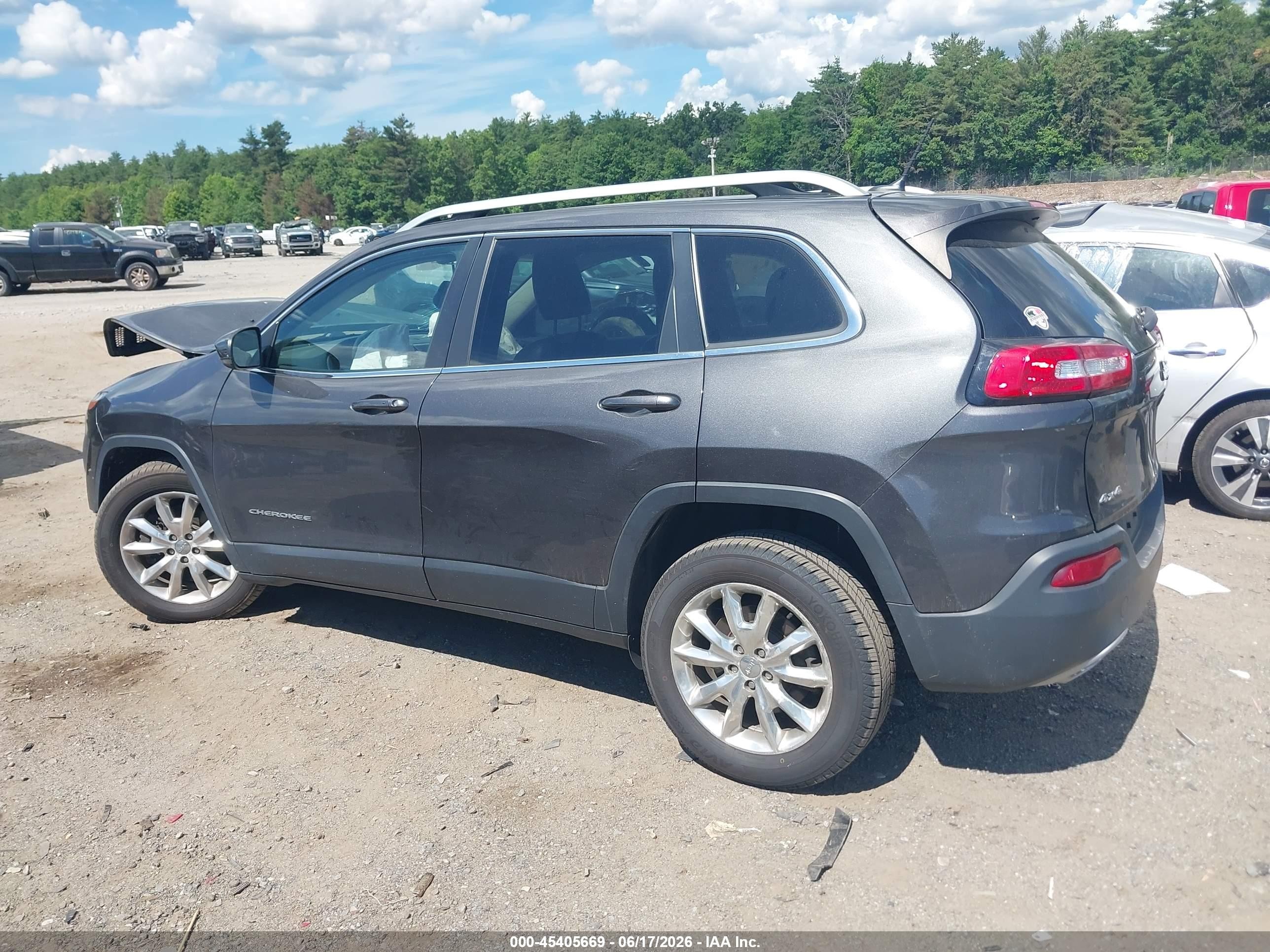 2015 Jeep Cherokee Limited Gray vin: 1C4PJMDS8FW613889