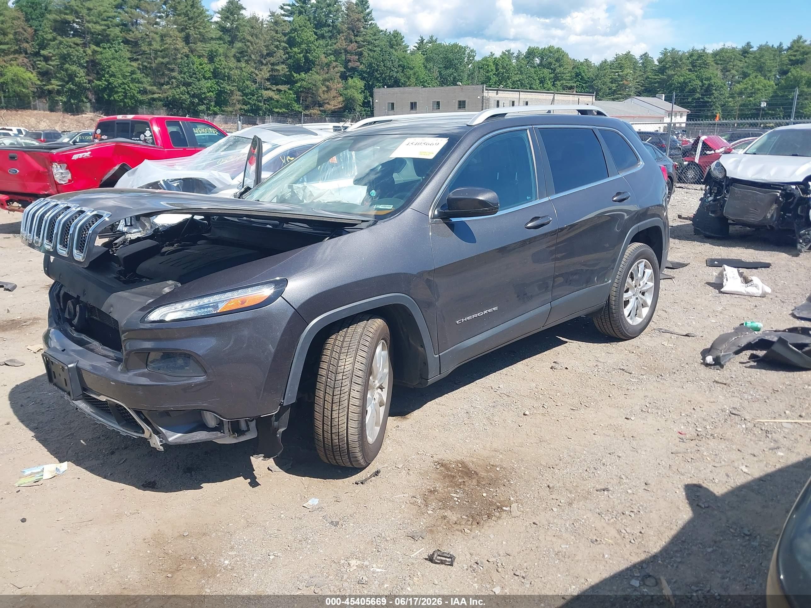 2015 Jeep Cherokee Limited Gray vin: 1C4PJMDS8FW613889
