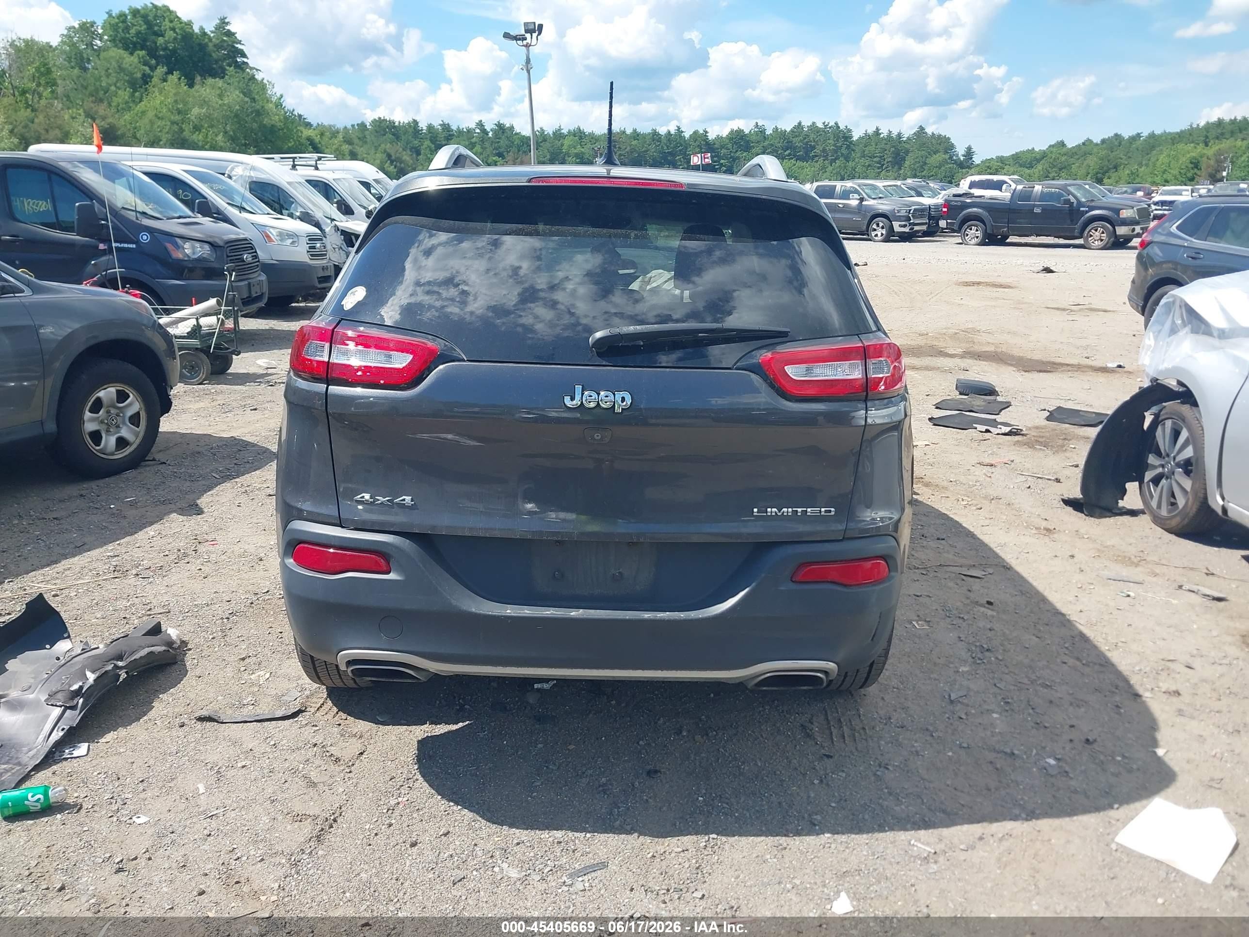 2015 Jeep Cherokee Limited Gray vin: 1C4PJMDS8FW613889