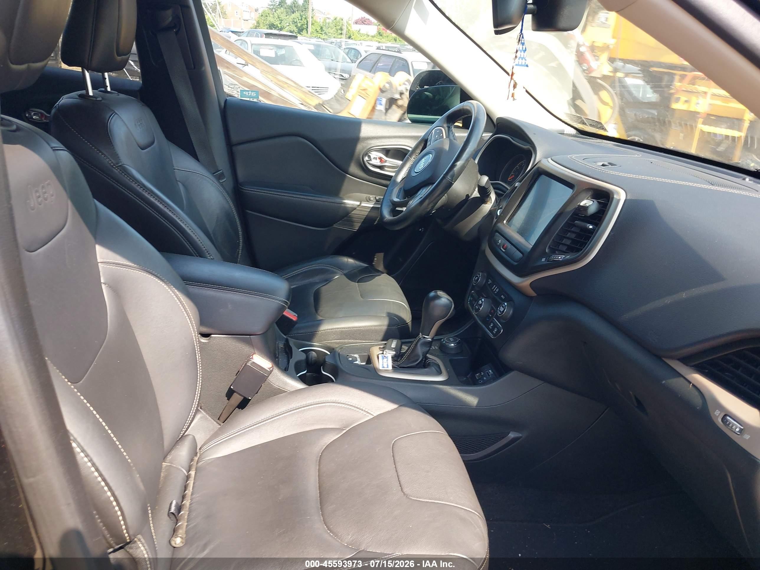 2015 Jeep Cherokee Limited Black vin: 1C4PJMDS8FW630515