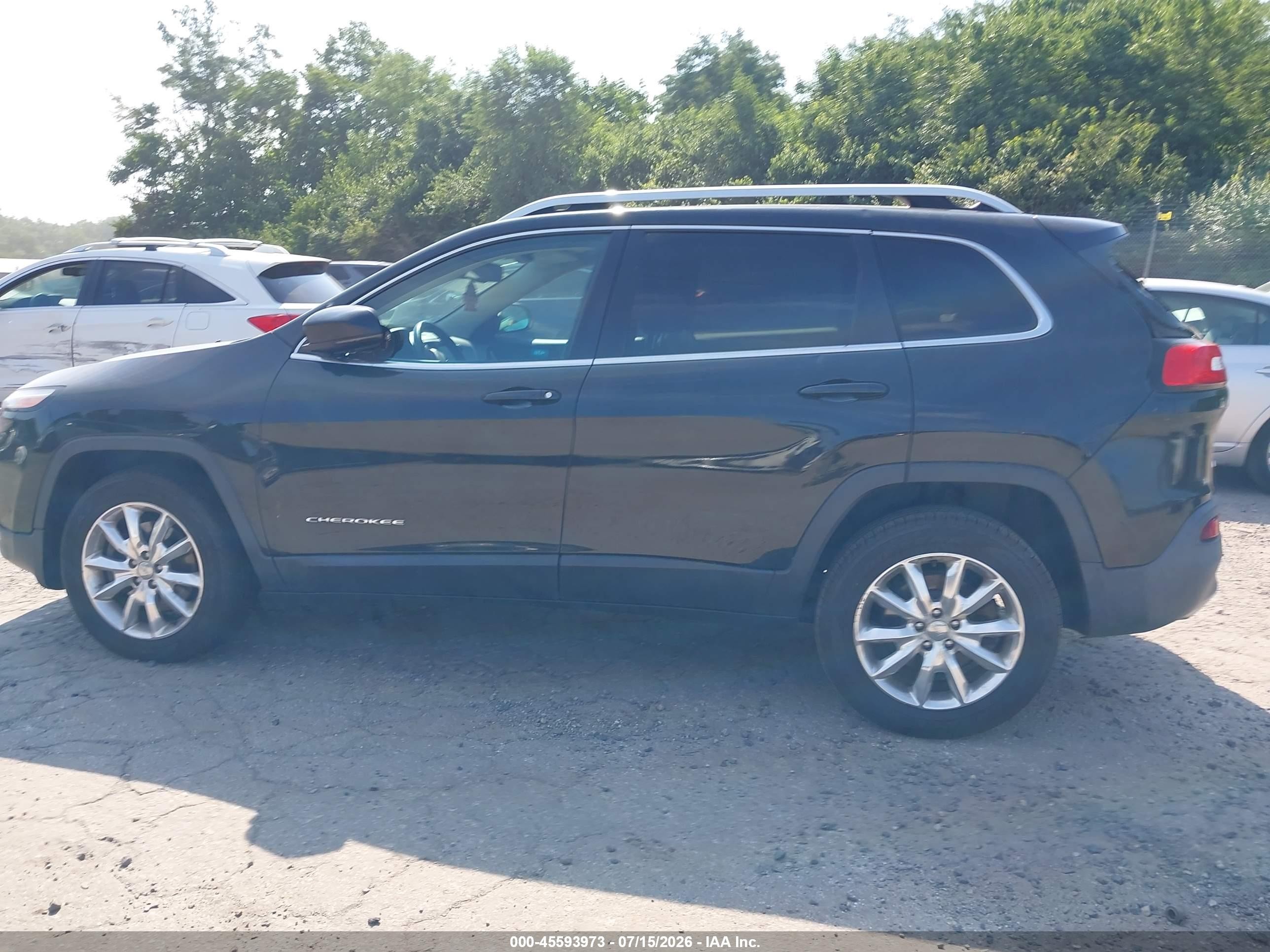 2015 Jeep Cherokee Limited Black vin: 1C4PJMDS8FW630515