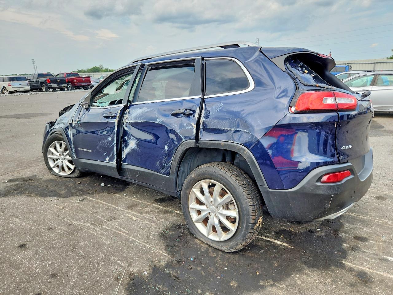 2015 Jeep Cherokee Limited Blue vin: 1C4PJMDS8FW634631