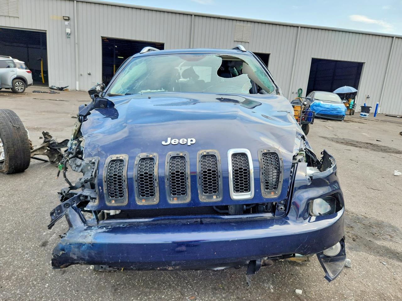 2015 Jeep Cherokee Limited Blue vin: 1C4PJMDS8FW634631