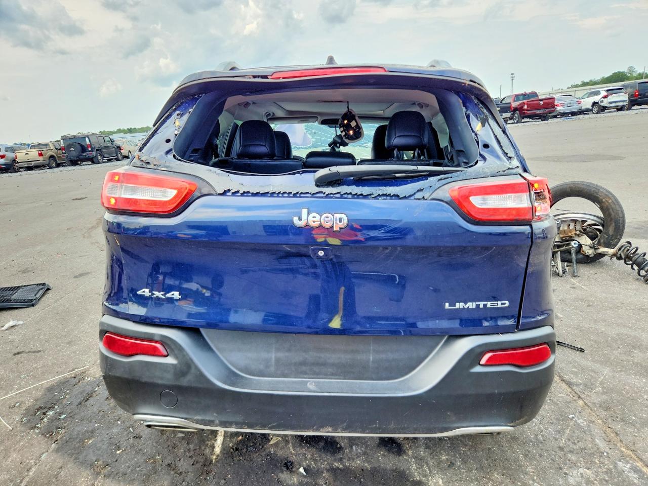 2015 Jeep Cherokee Limited Blue vin: 1C4PJMDS8FW634631